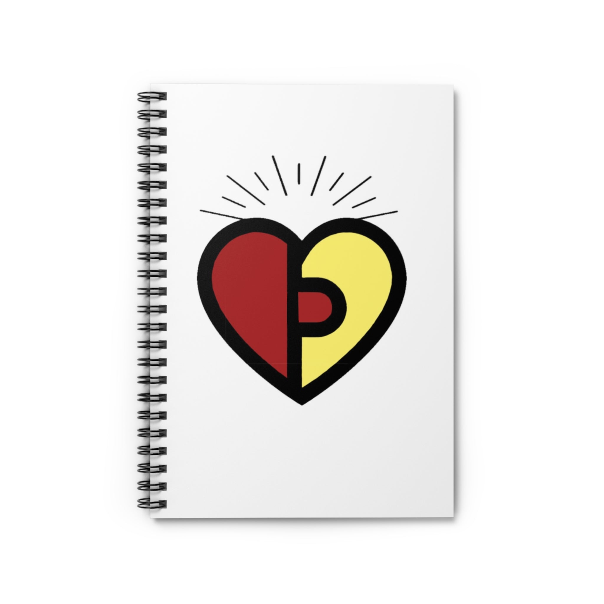Passionoy Logo Spiral Notebook - 118 Page Ruled Line Notebook for Everyday Use