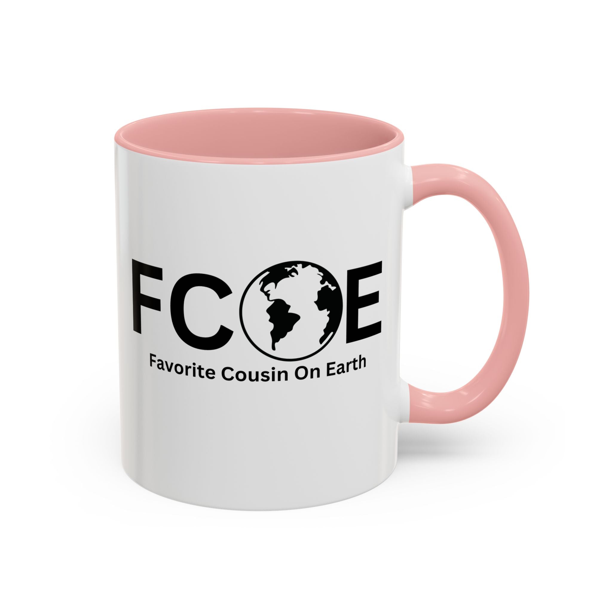 Favorite Cousin On Earth (FCOE) Accent Coffee Mug (11oz, 15oz)