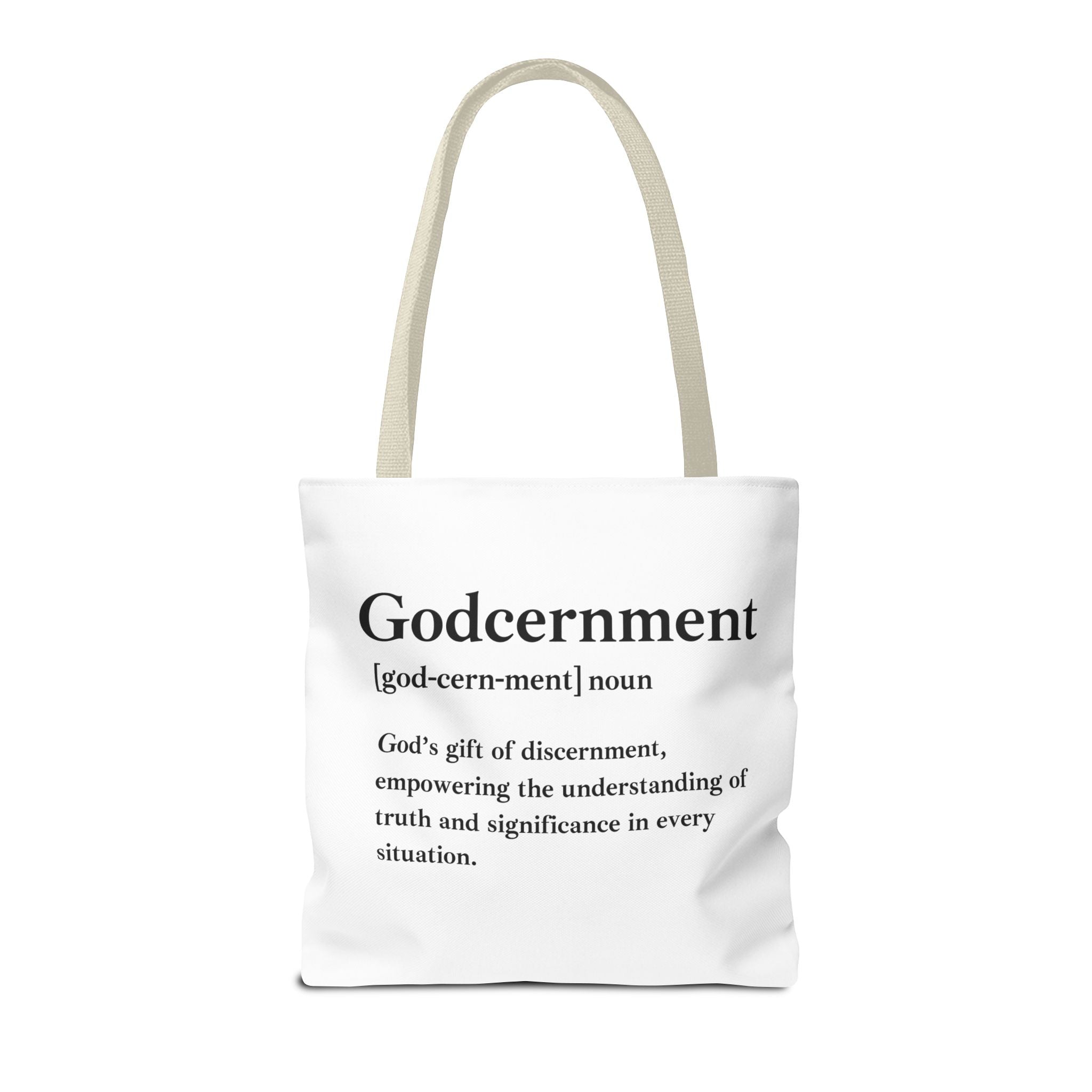 Godcernment Tote Bag - Custom Printed Stylish and Functional Tote
