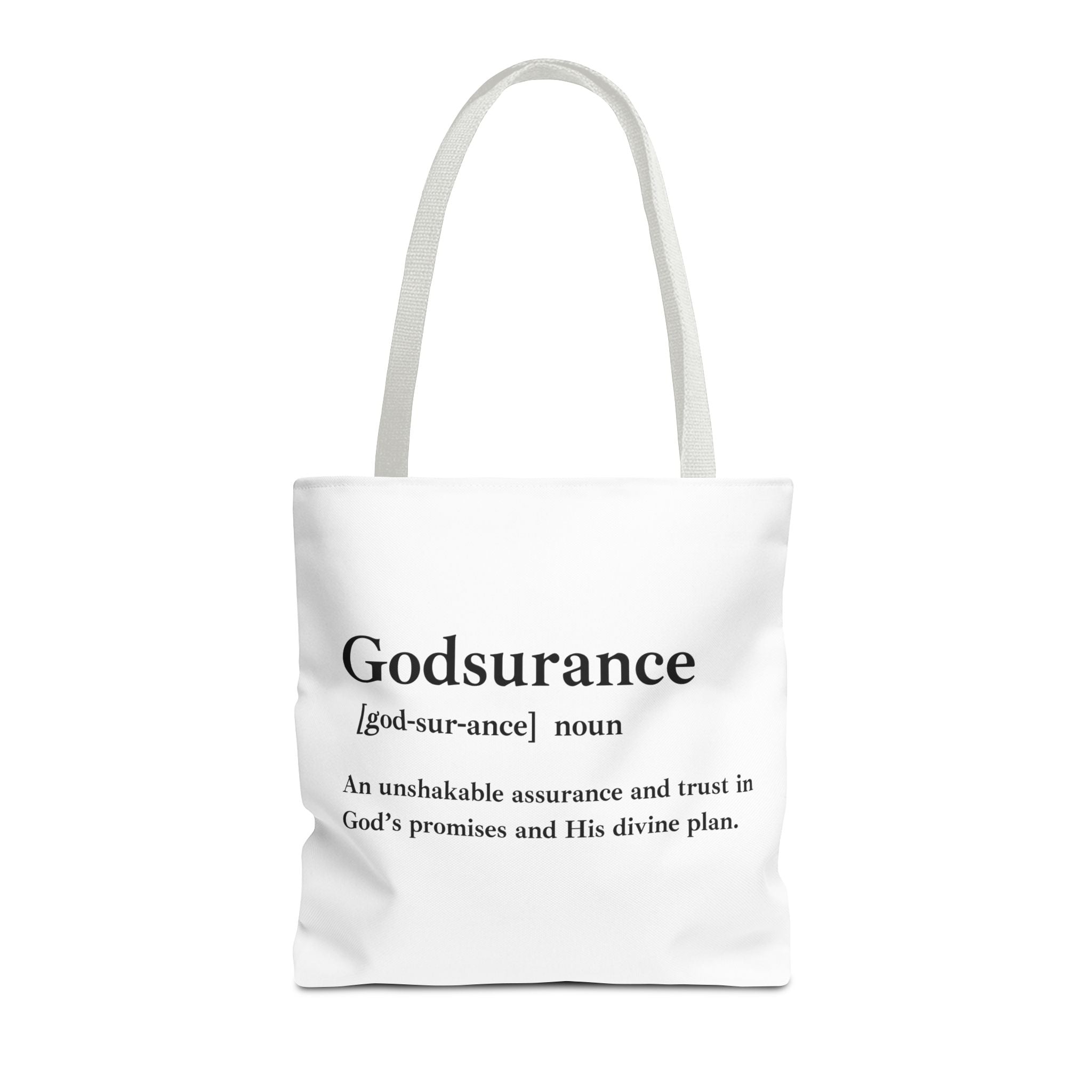 Godsurance Tote Bag - Custom Printed Stylish and Functional Tote