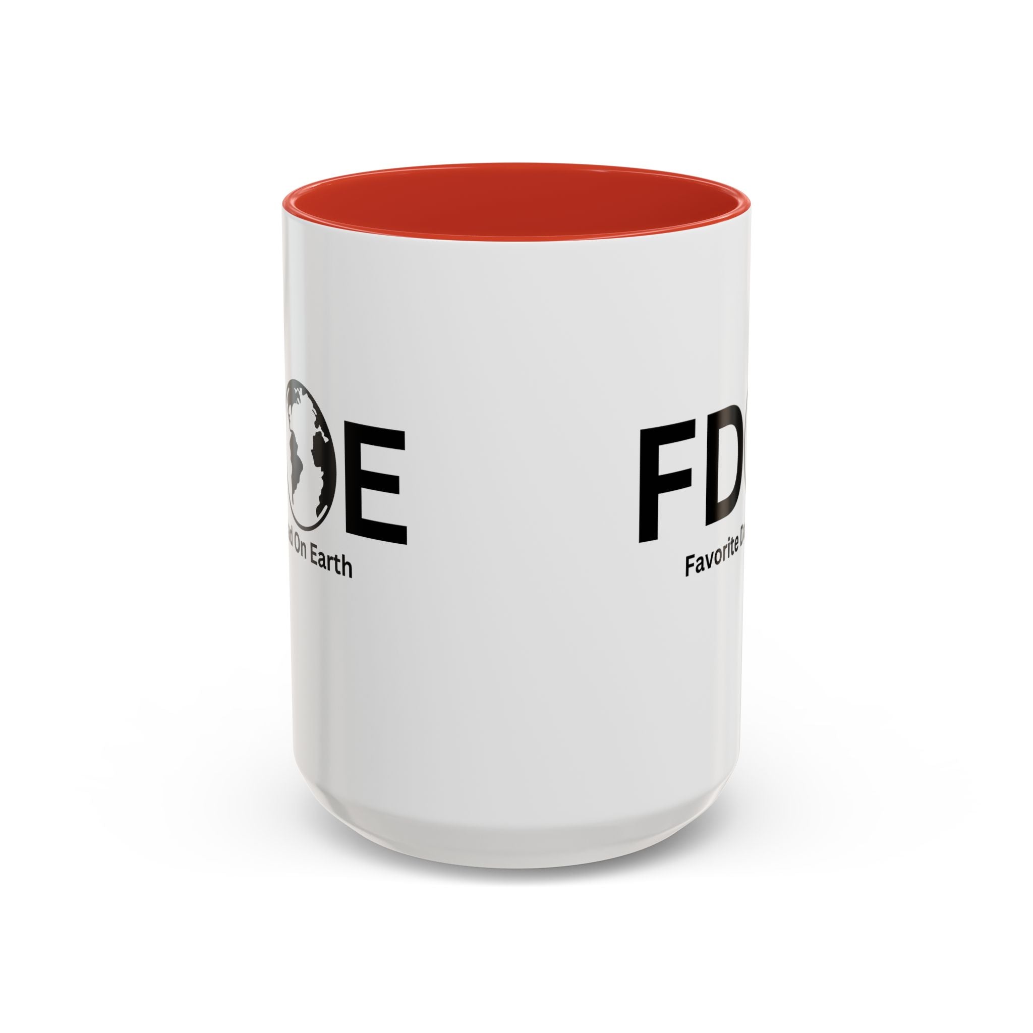 Favorite Dad On Earth (FDOE) Accent Coffee Mug (11oz, 15oz)