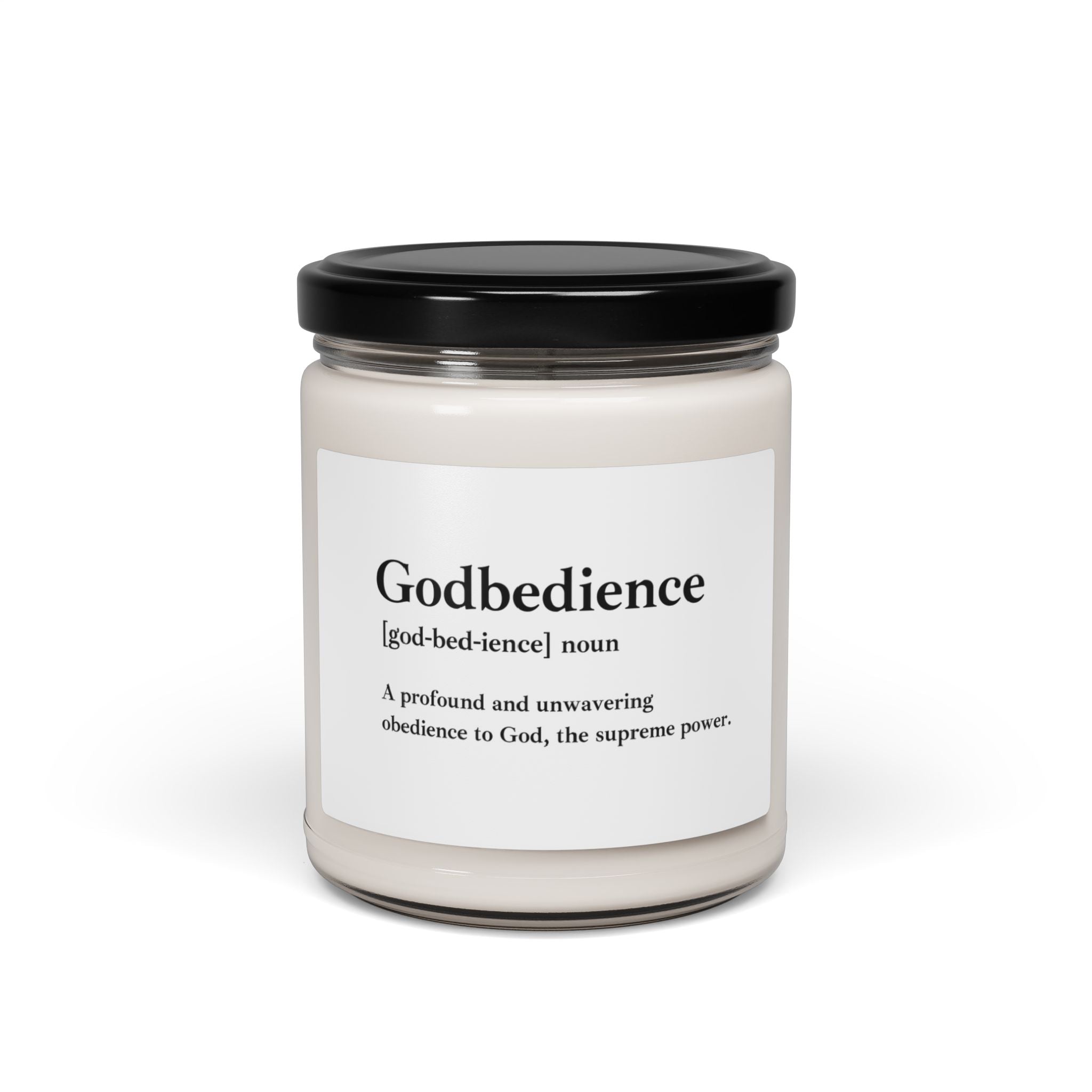 Godbedience Scented Soy Candle - 9oz Natural Wax Candle with Custom Label