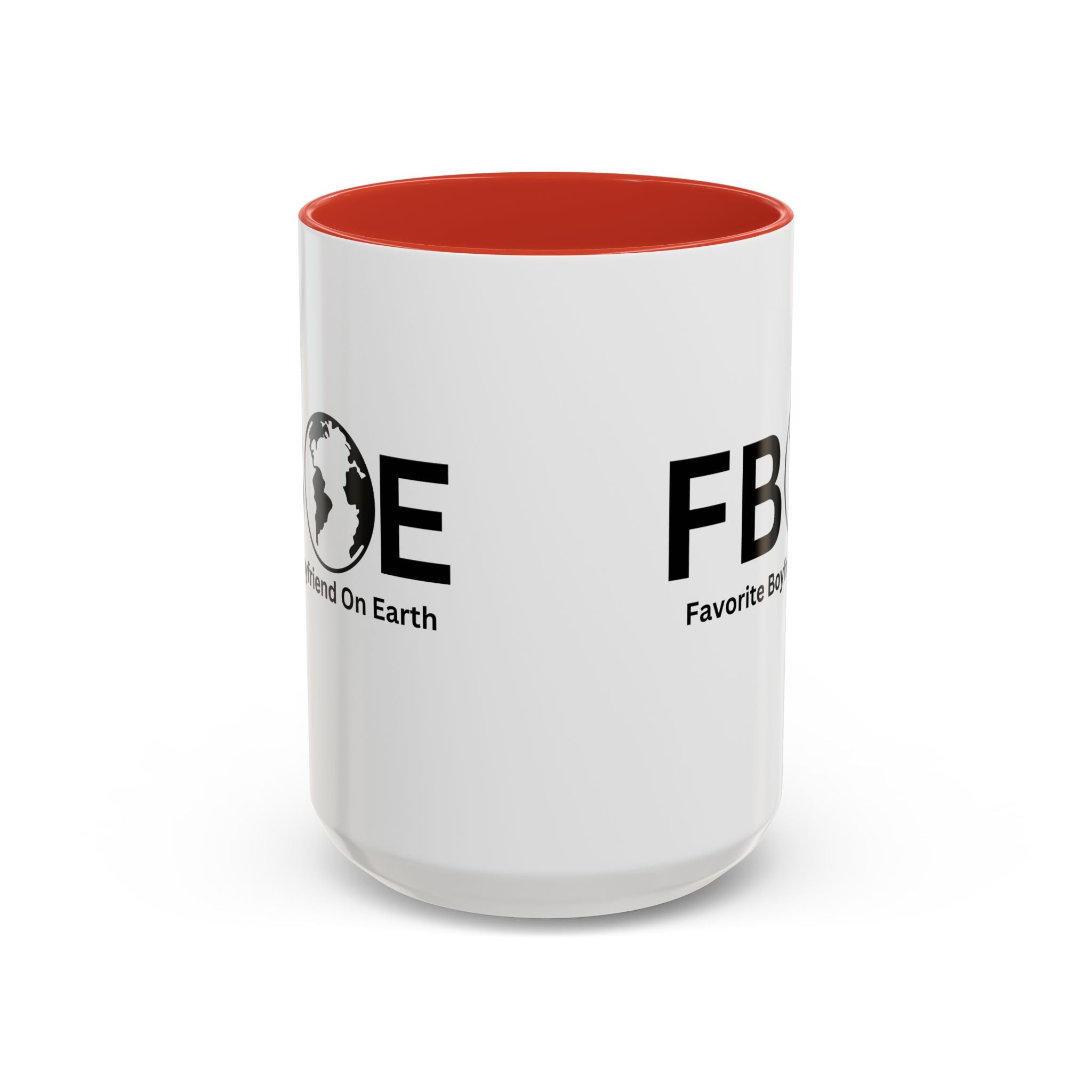 Favorite Boyfriend On Earth (FBOE) Accent Coffee Mug (11oz, 15oz)