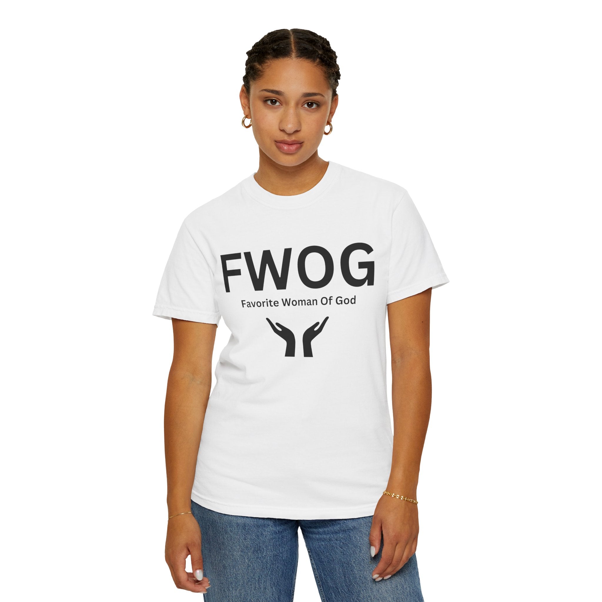 Favorite Woman of God (FWOG) T-Shirt – Comfort Colors 1717 Garment-Dyed Tee