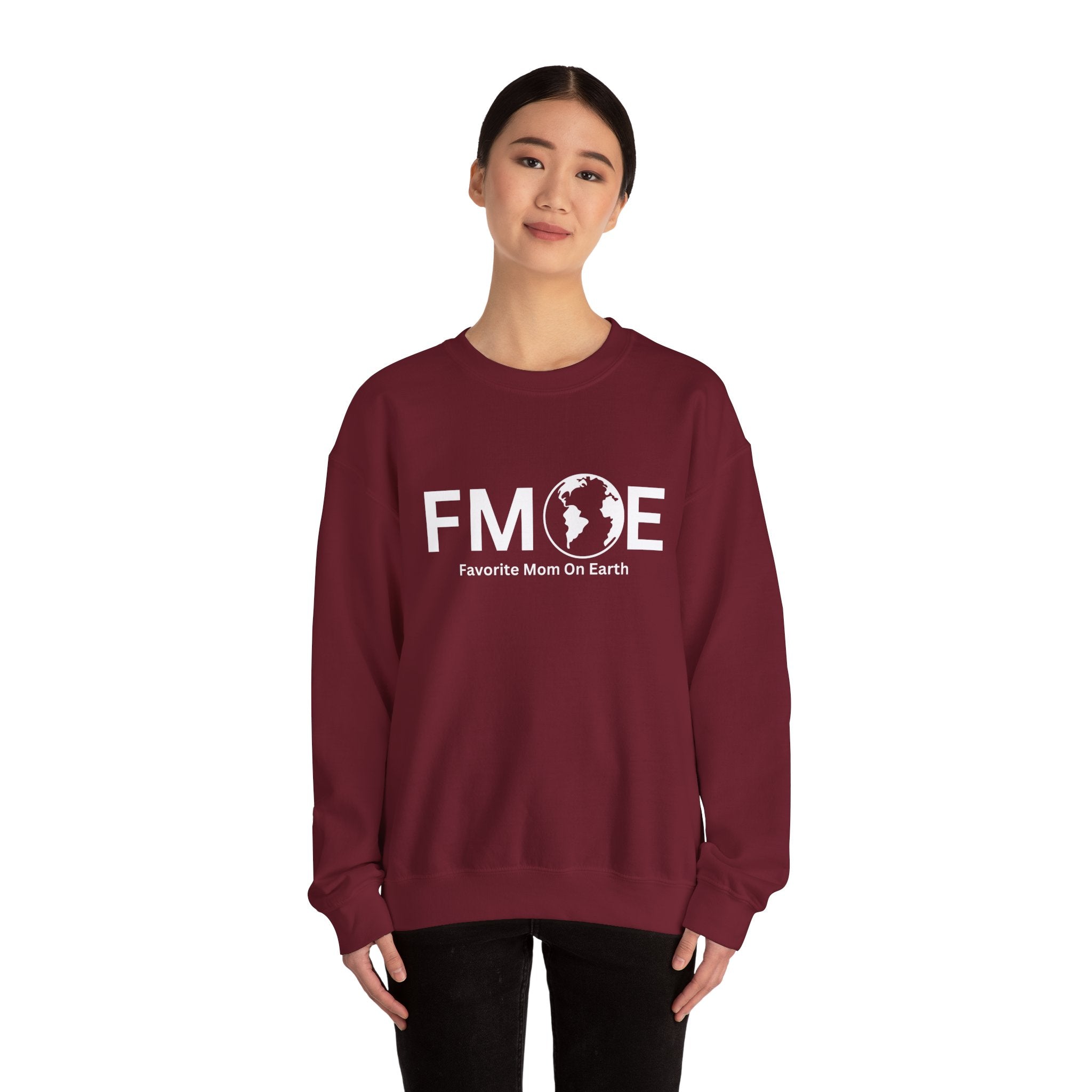 Favorite Mom On Earth Sweatshirt - (FMOE) Logo Crewneck for Women
