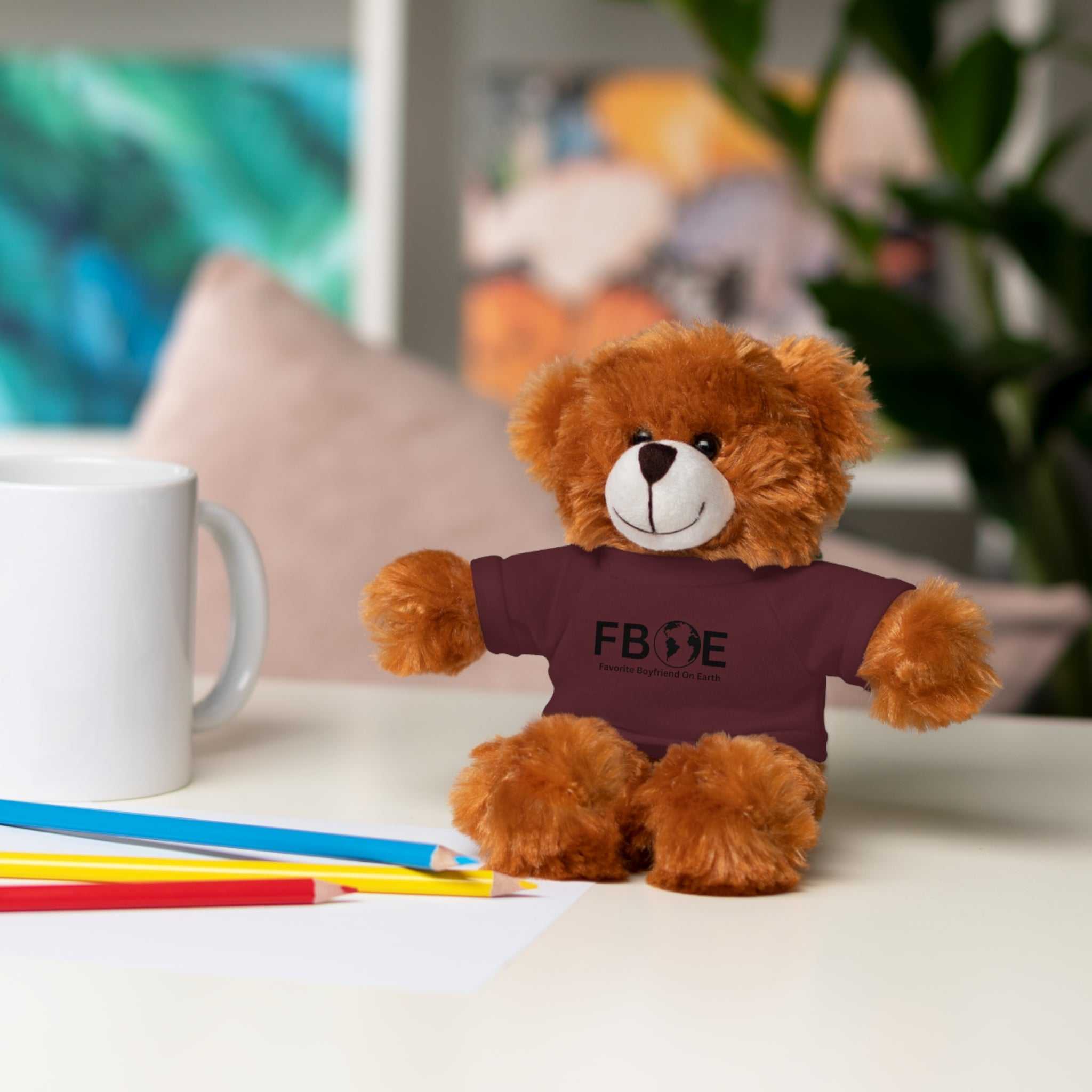 Stuffed Animal Gift – Favorite Boyfriend on Earth (FBOE)– Customizable T-Shirt & Animal