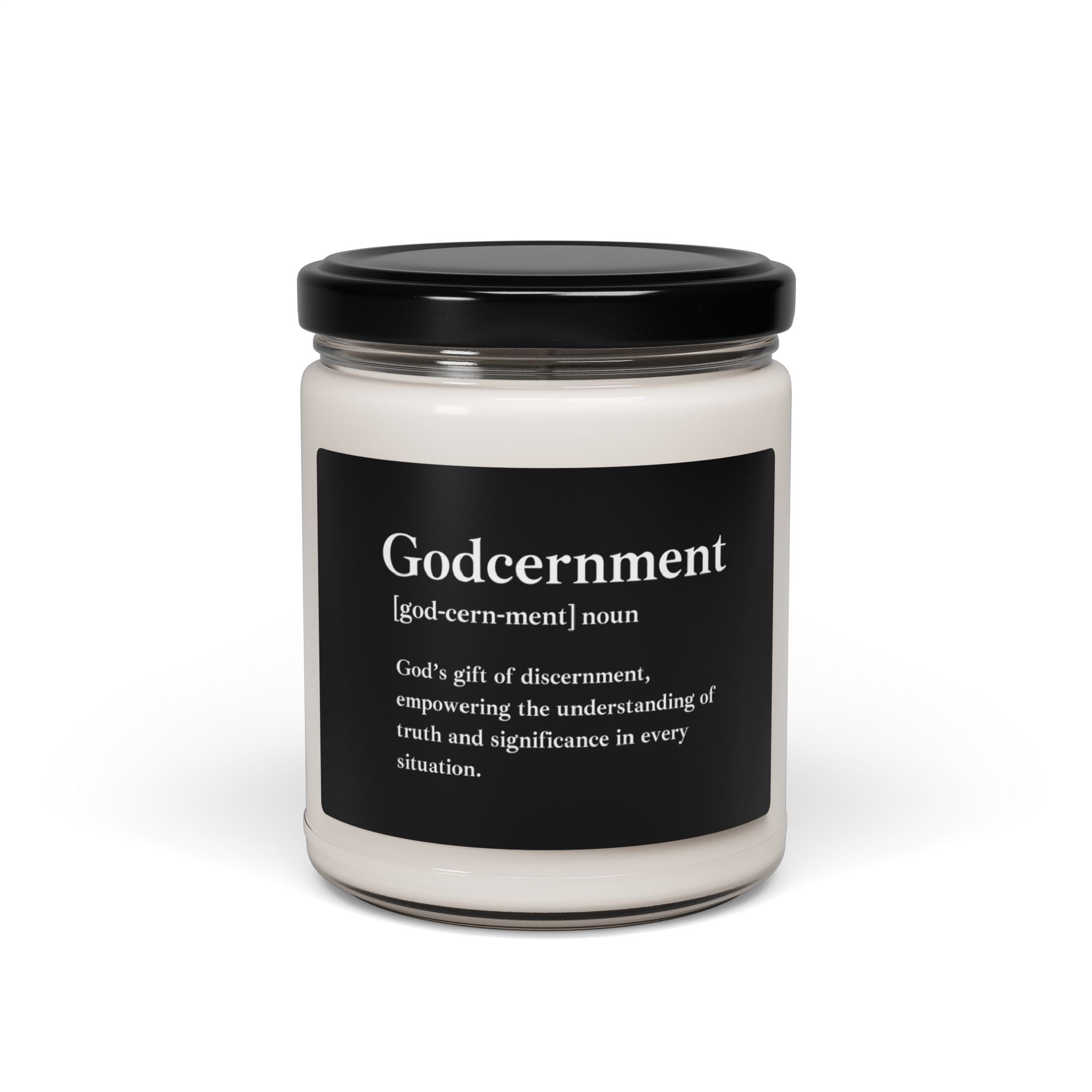Godcernment Scented Soy Candle, 9oz - Natural Soy Wax Candle with Custom Label