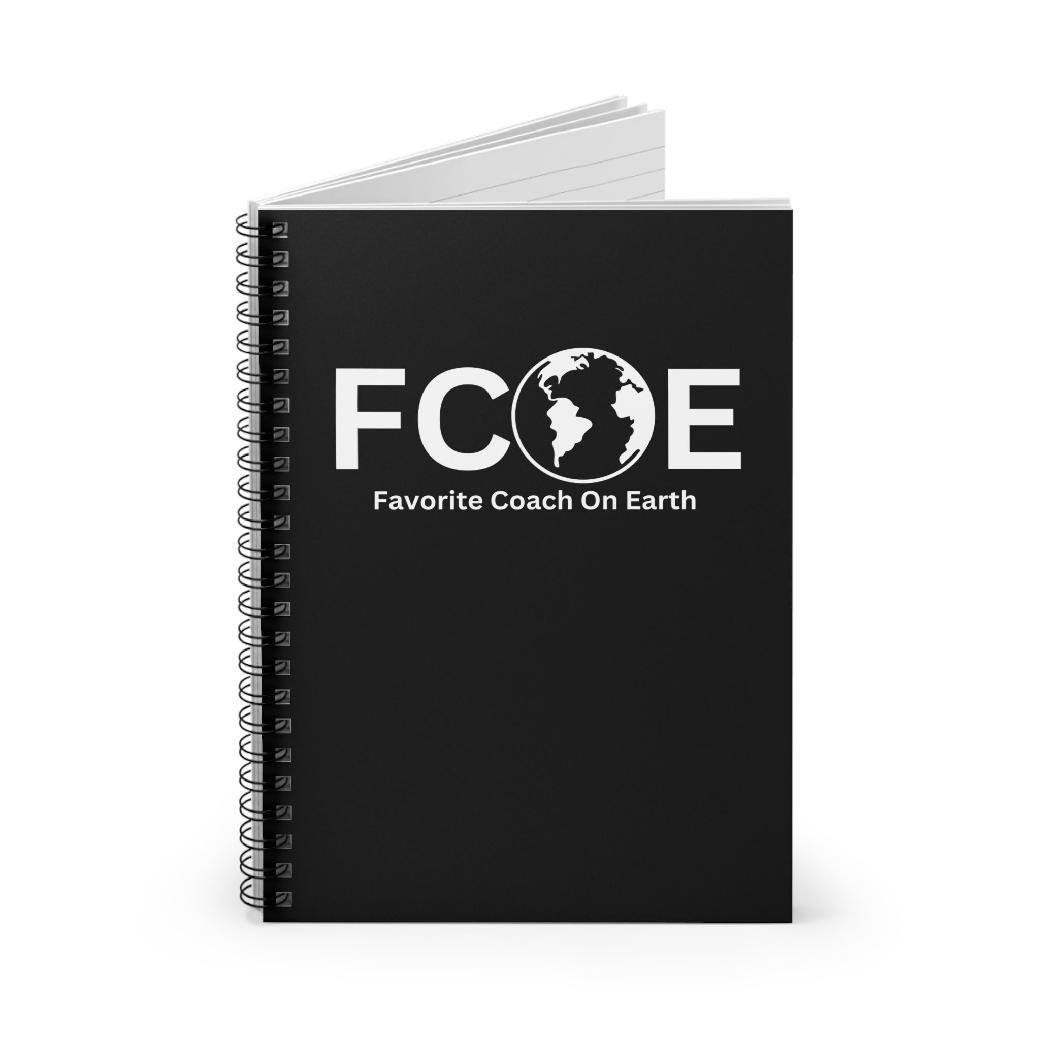 Favorite Coach On Earth (FCOE) Spiral Notebook - 118 Page Ruled Line Notebook for Everyday Use