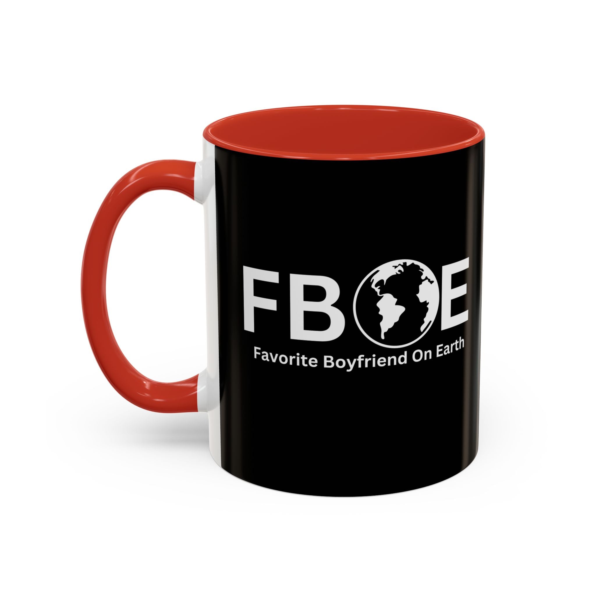 Favorite Boyfriend On Earth (FBOE) Accent Coffee Mug (11oz, 15oz)