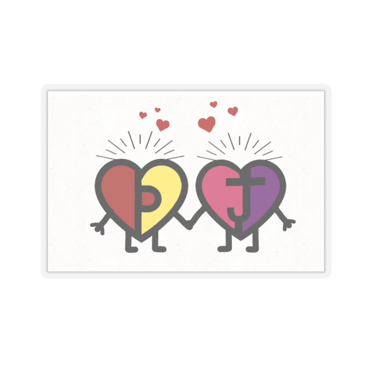 PJ & Joy Passionoy Mascots Kiss-Cut Stickers - Custom Vinyl Stickers for Creative Decor