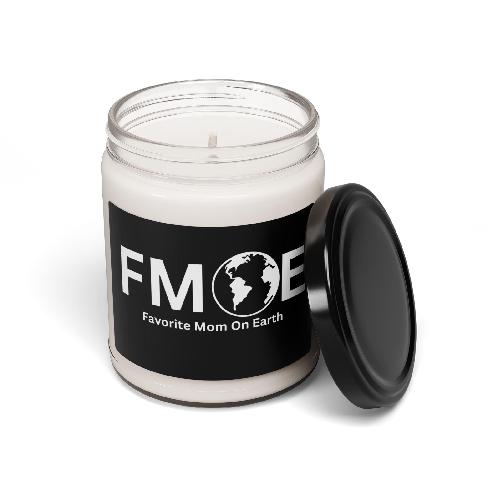 Favorite Mom On Earth (FMOE) Scented Soy Candle - 9oz Natural Wax Candle with Custom Label