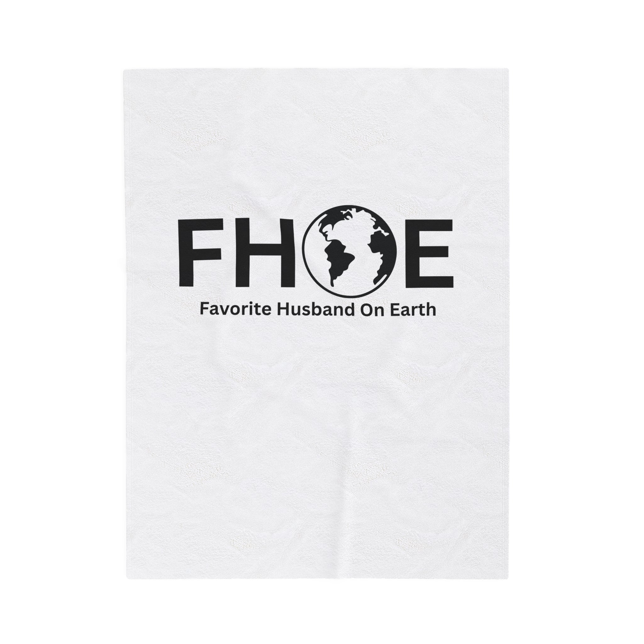 Favorite Husband on Earth Velveteen Plush Blanket