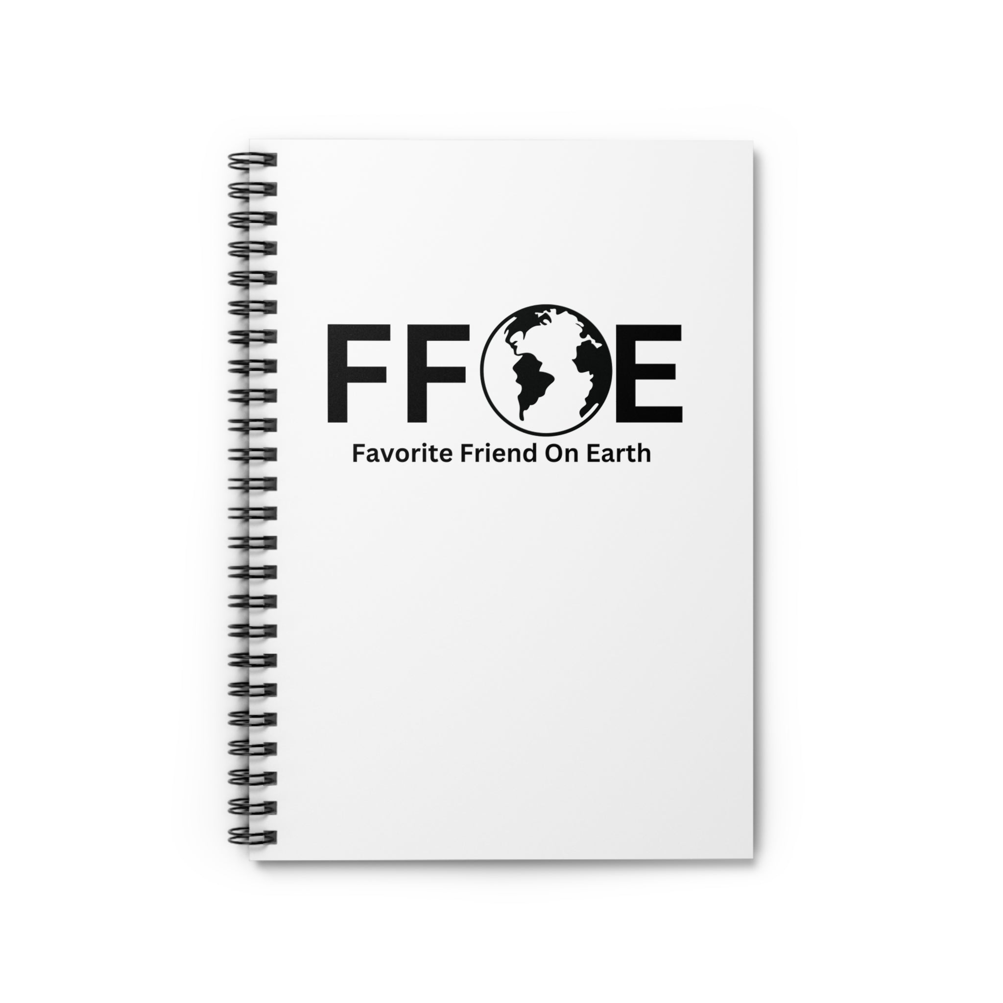 Favorite Friend On Earth (FFOE) Spiral Notebook - 118 Page Ruled Line Notebook for Everyday Use
