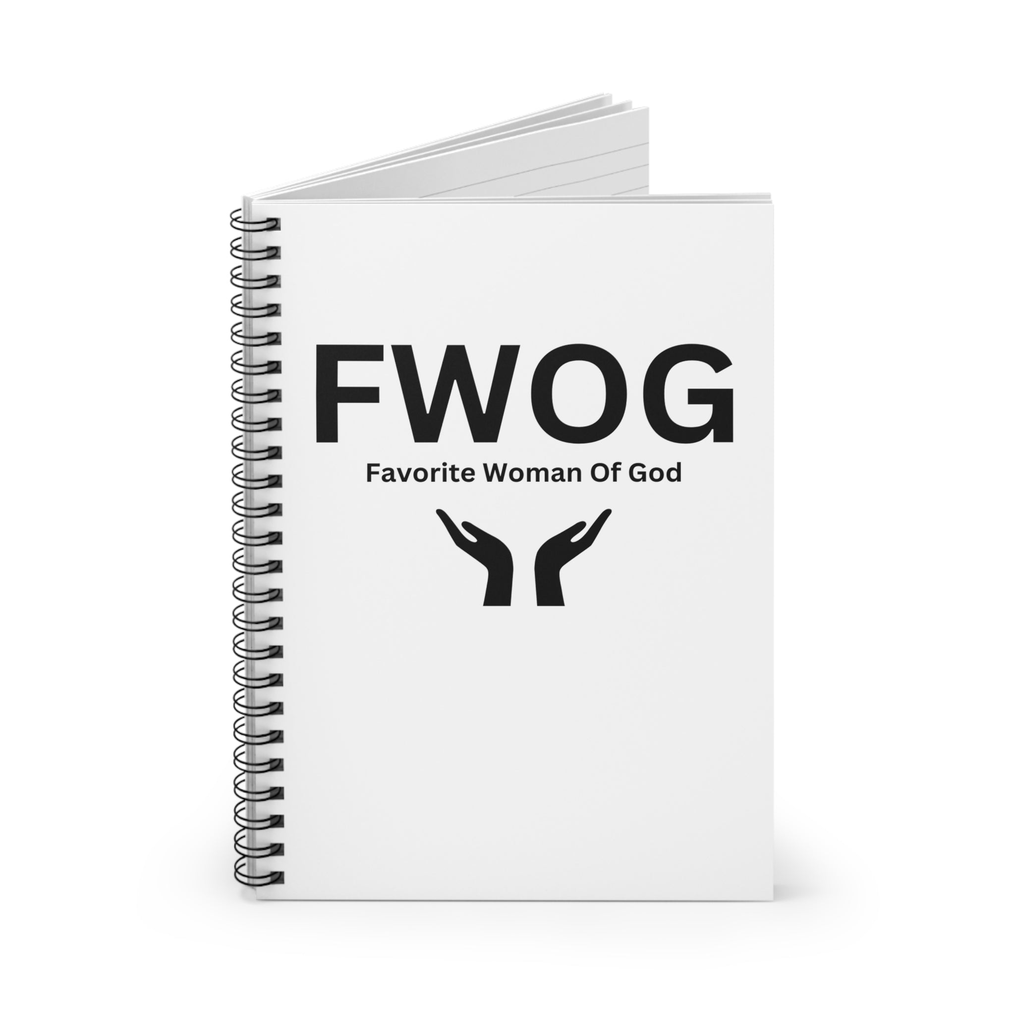 Favorite Woman of God (FWOG) Spiral Notebook - 118 Page Ruled Line Notebook for Everyday Use
