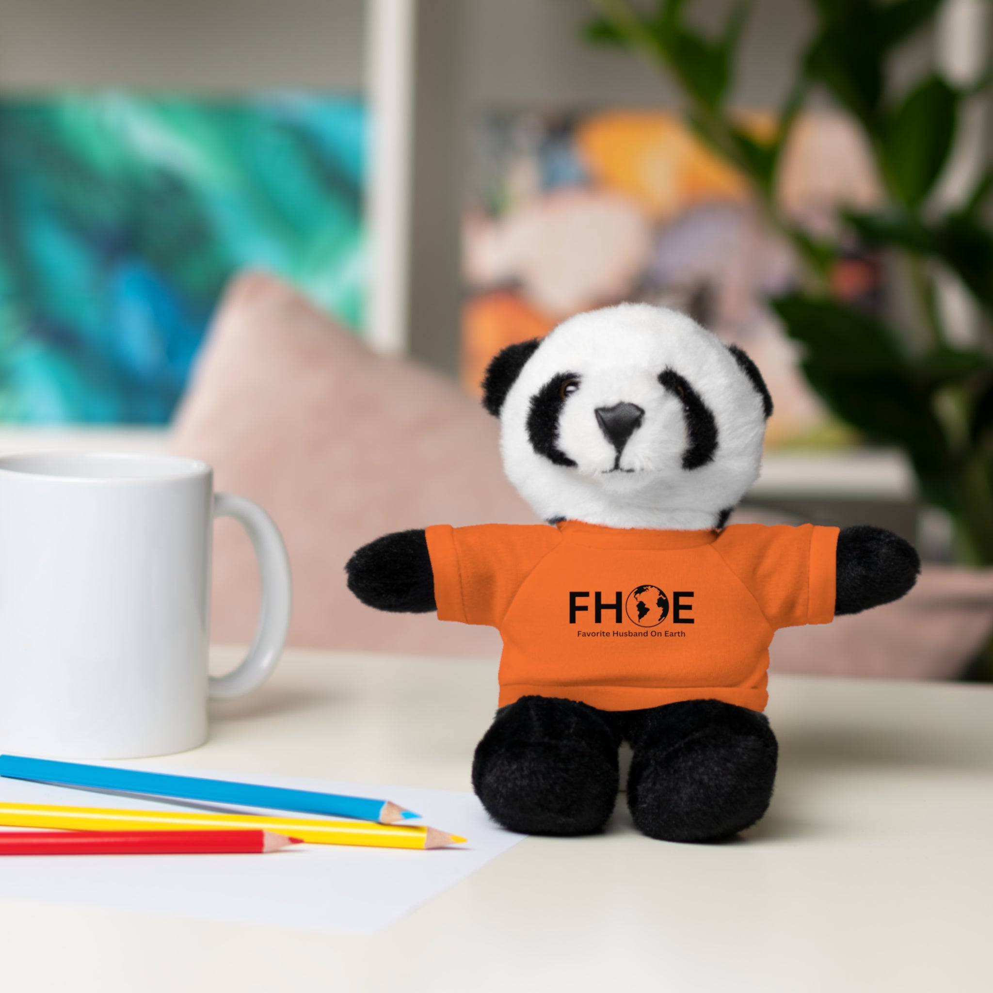 Stuffed Animal Gift – Favorite Husband on Earth (FHOE)– Customizable T-Shirt & Animal