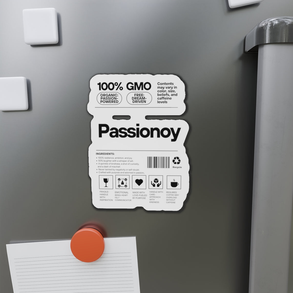Passionoy Label Die-Cut Magnets - Customizable Flexible Vinyl Magnets