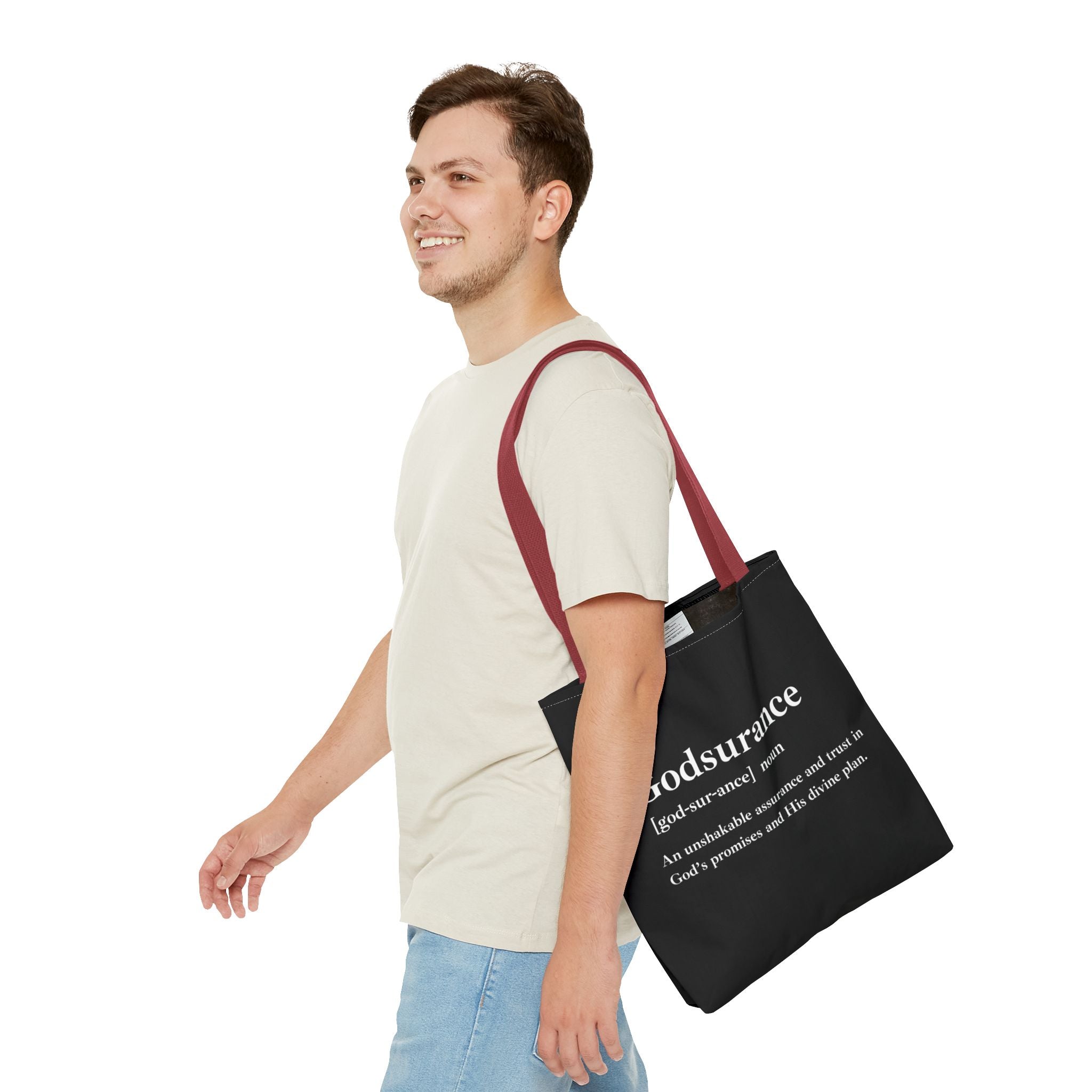 Godsurance Tote Bag - Custom Printed Stylish and Functional Tote