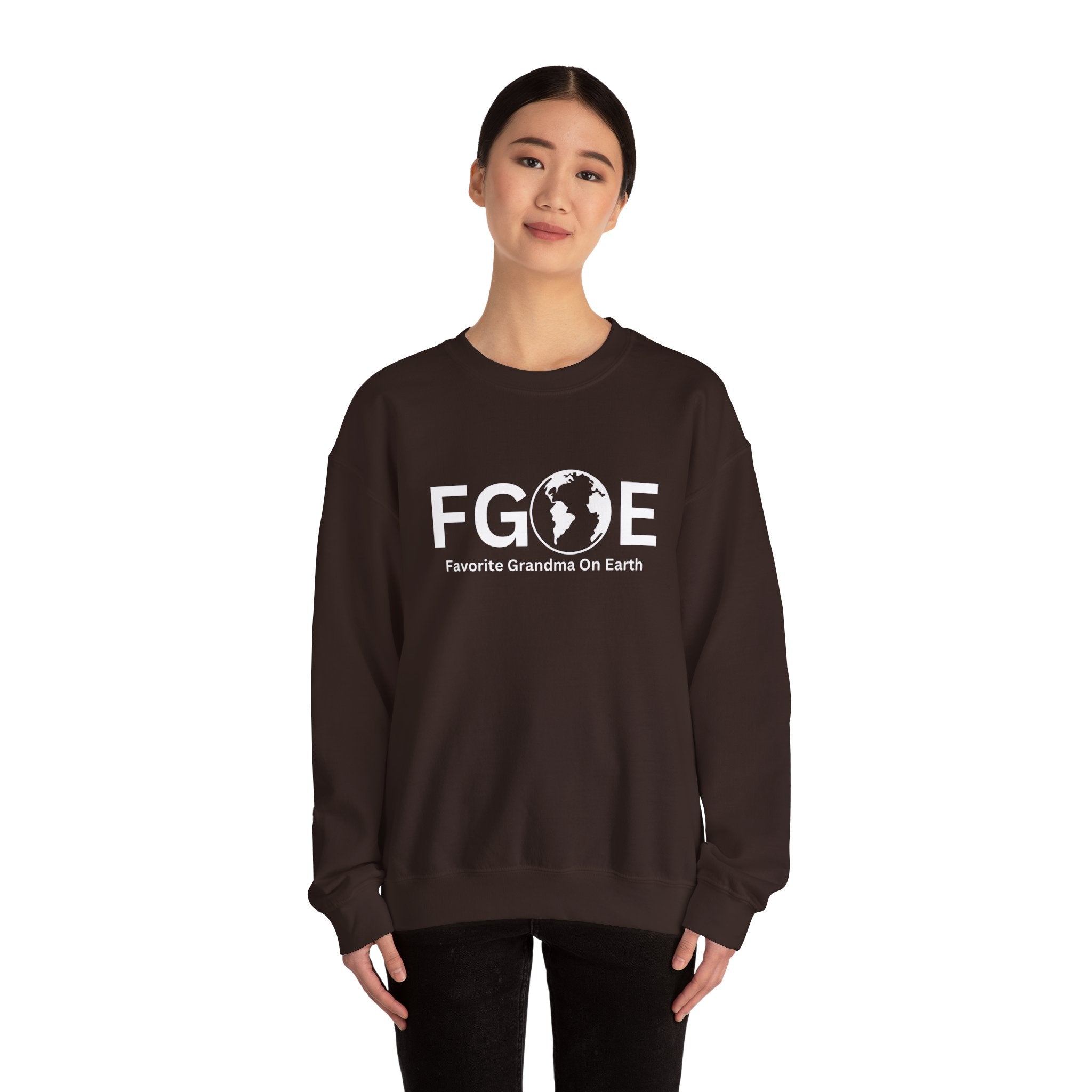 Favorite Grandma On Earth (FGOE) Unisex Heavy Blend Crewneck Sweatshirt - Cozy and Ethical Sweatshirt for All Seasons