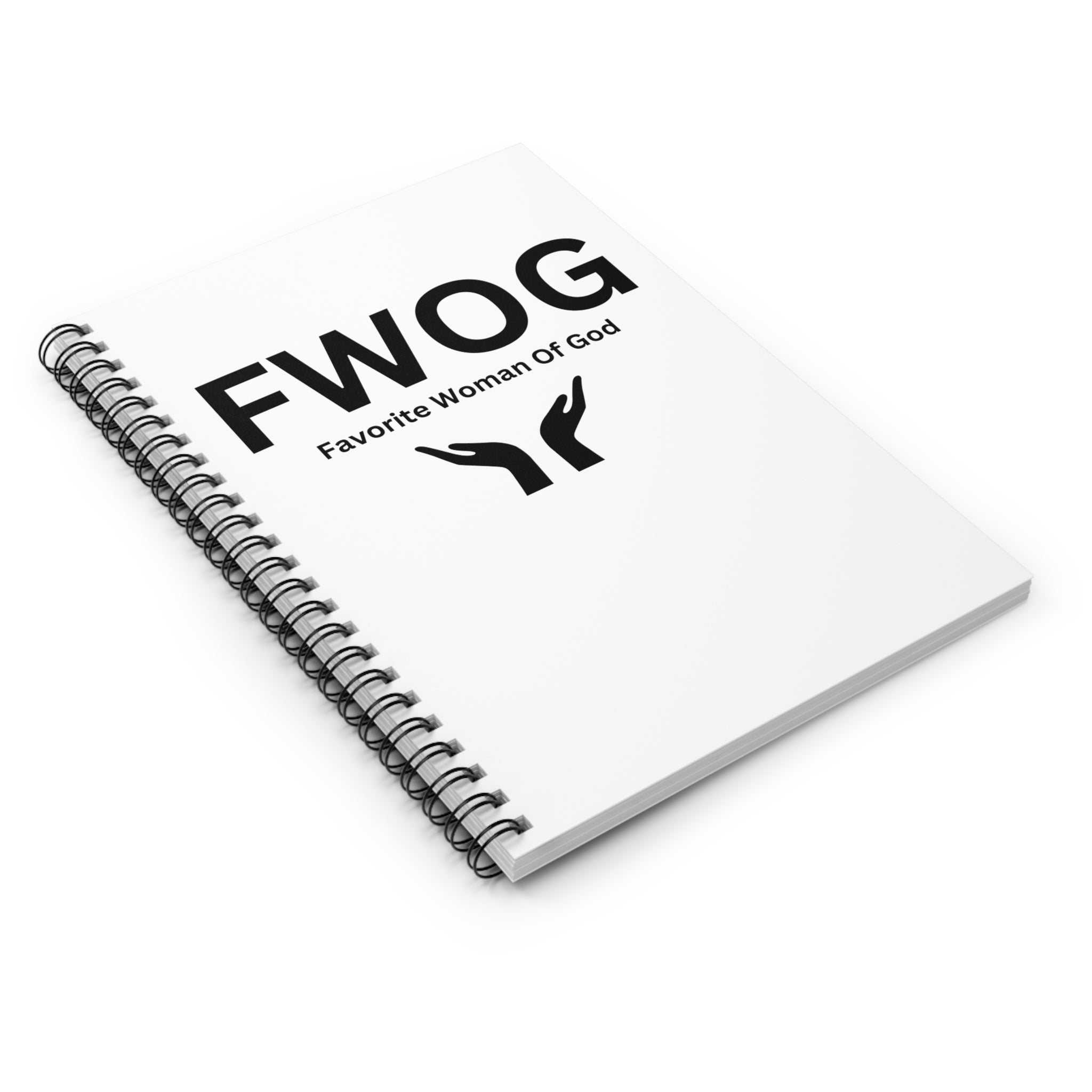 Favorite Woman of God (FWOG) Spiral Notebook - 118 Page Ruled Line Notebook for Everyday Use
