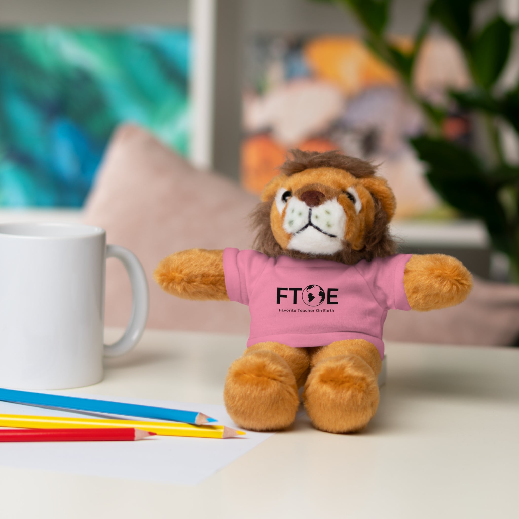 Stuffed Animal Gift – Favorite Teacher on Earth (FTOE) – Customizable T-Shirt & Animal