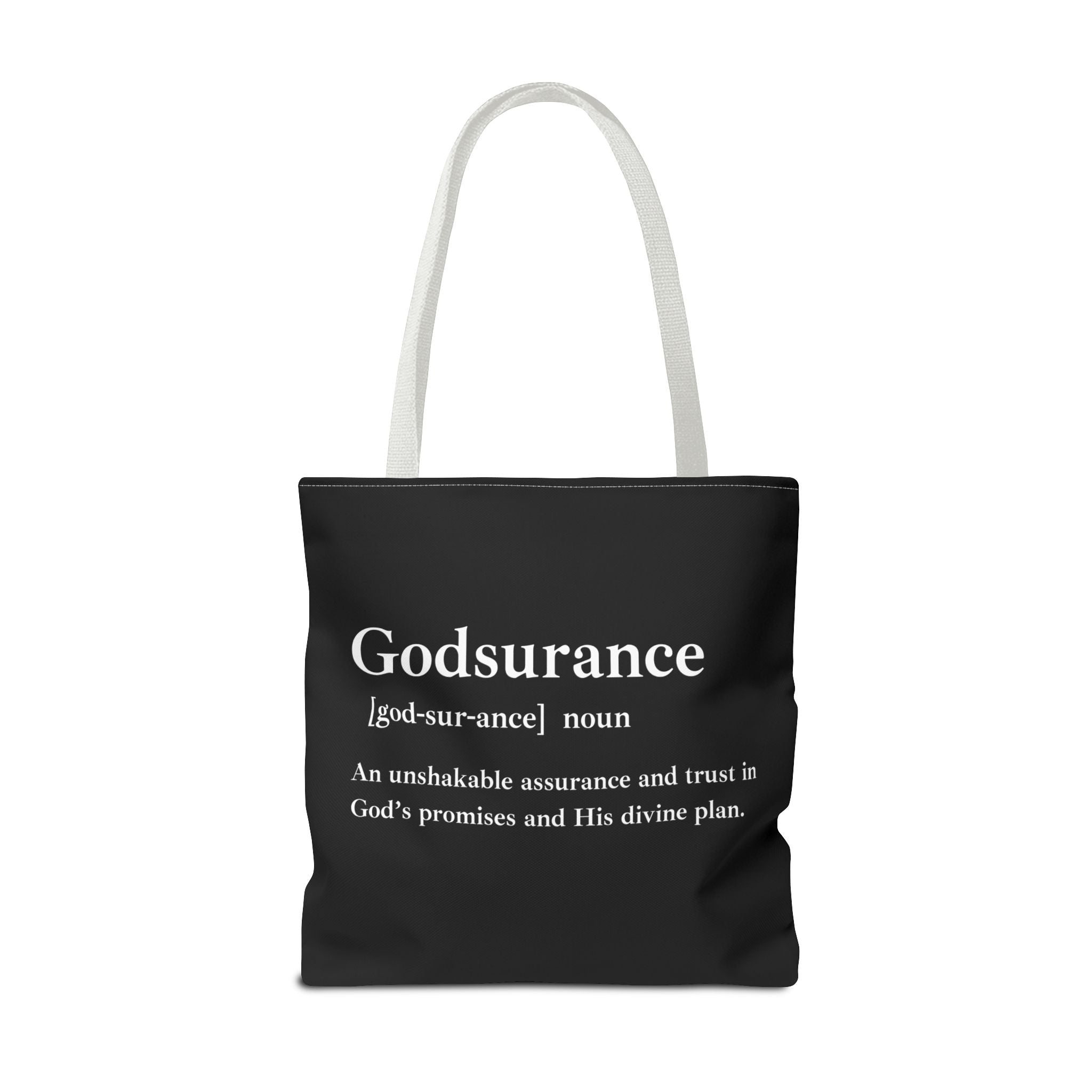 Godsurance Tote Bag - Custom Printed Stylish and Functional Tote