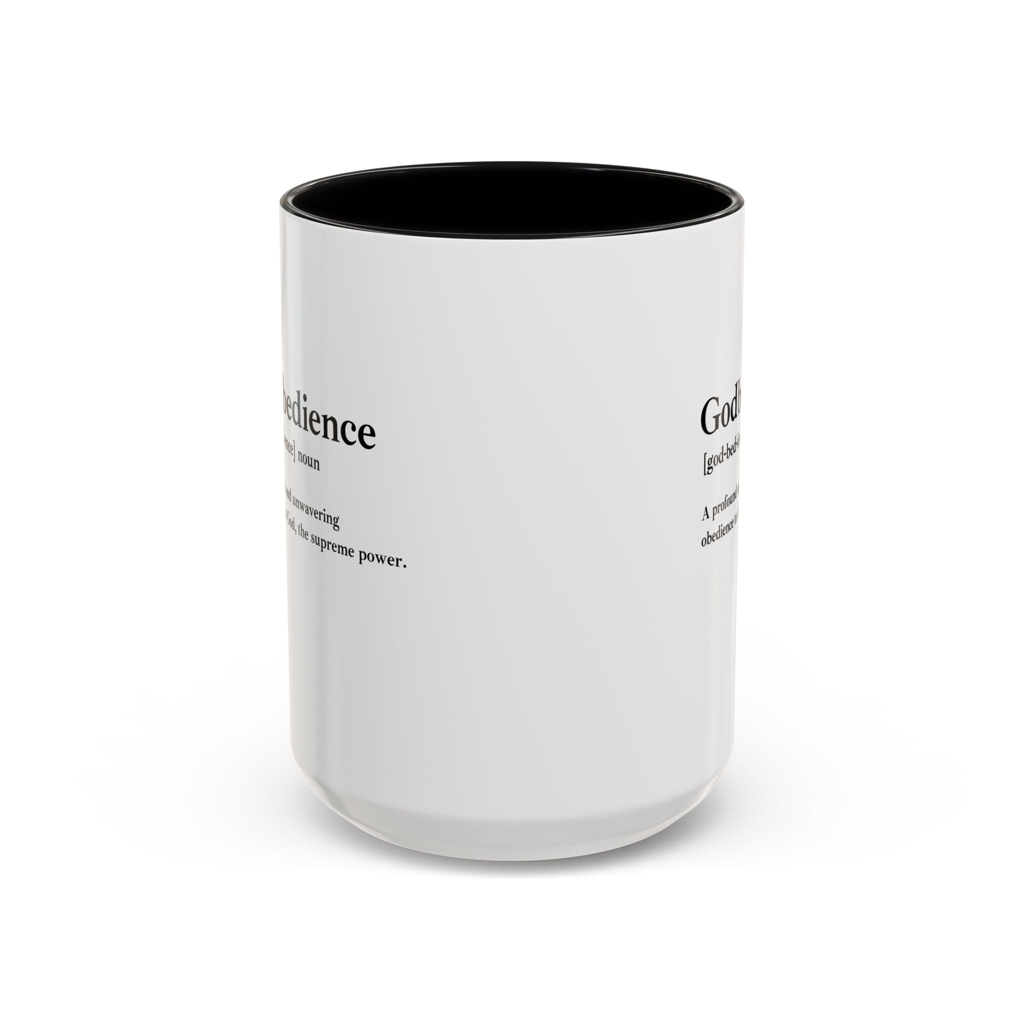 Godbedience Accent Coffee Mug (11, 15oz)