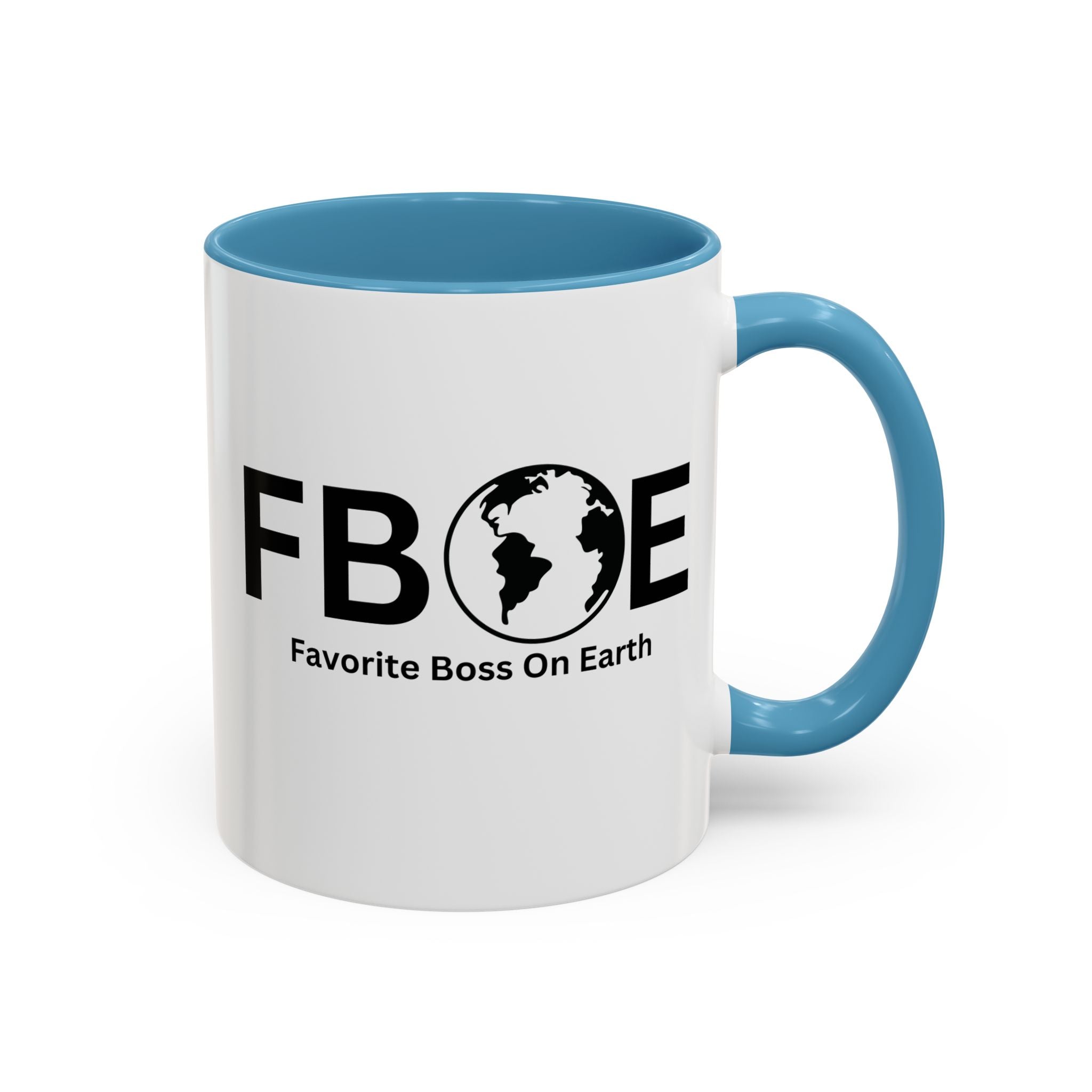 Favorite Boss On Earth (FBOE) Accent Coffee Mug (11oz, 15oz)