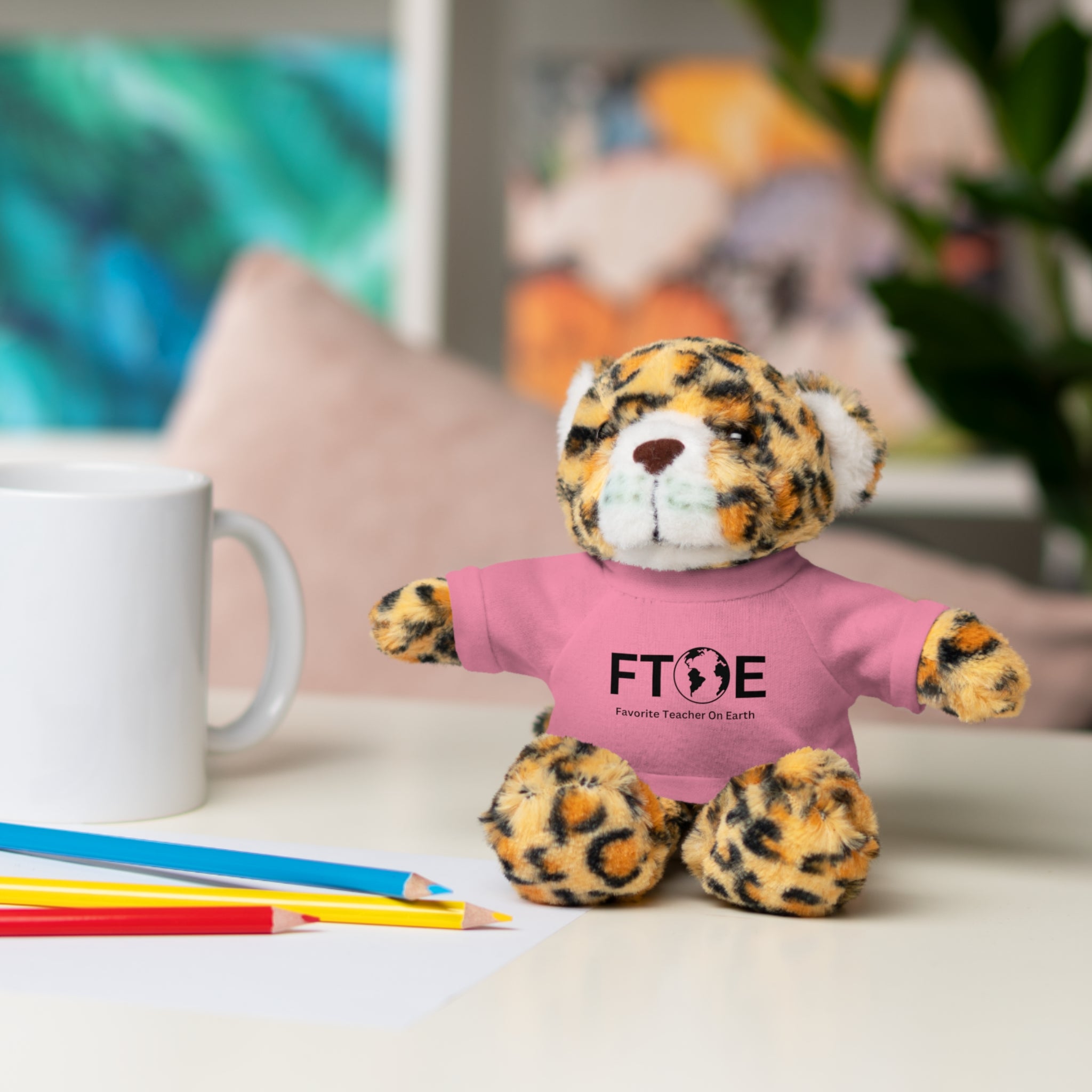 Stuffed Animal Gift – Favorite Teacher on Earth (FTOE) – Customizable T-Shirt & Animal