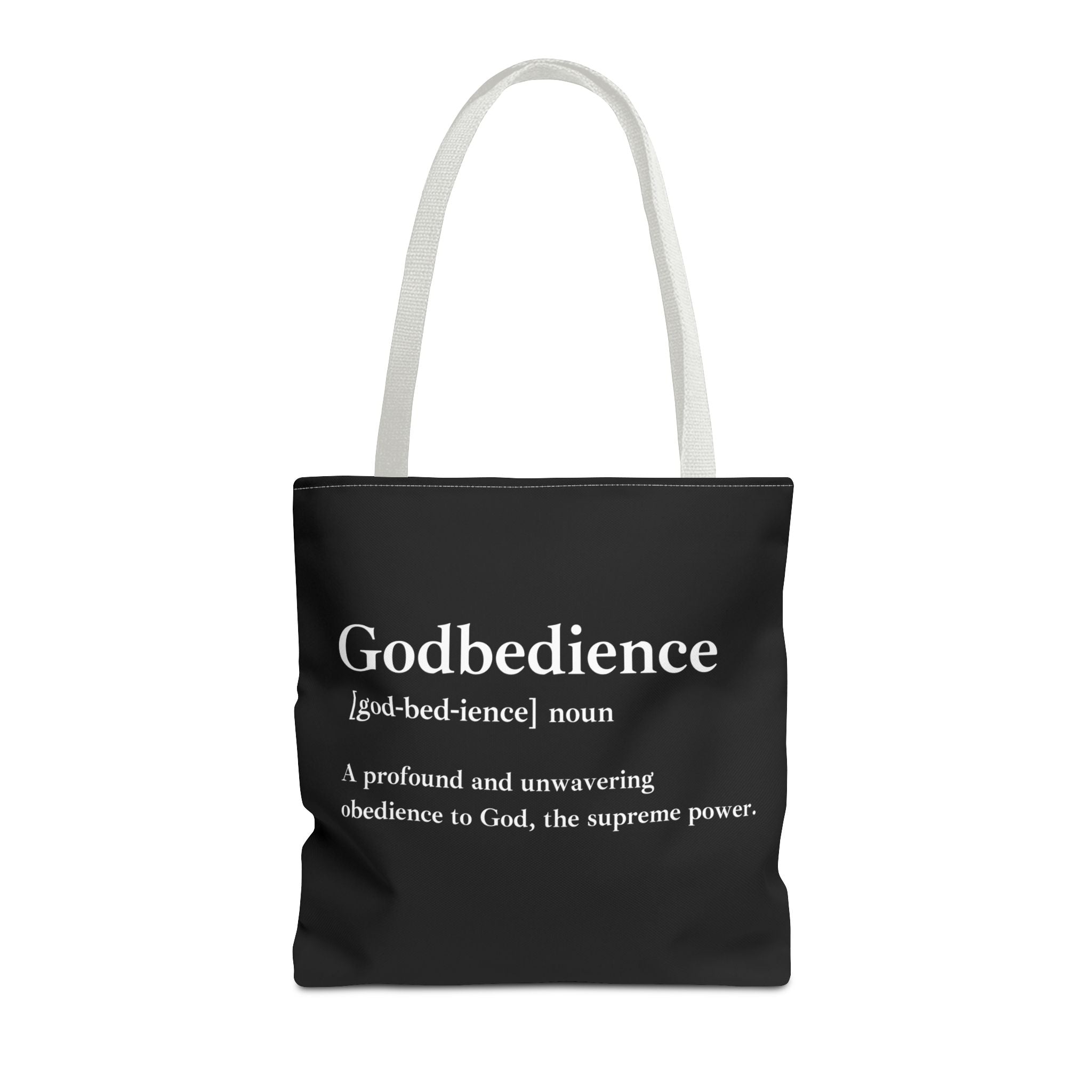 Godbedience Tote Bag - Custom Printed Stylish and Functional Tote