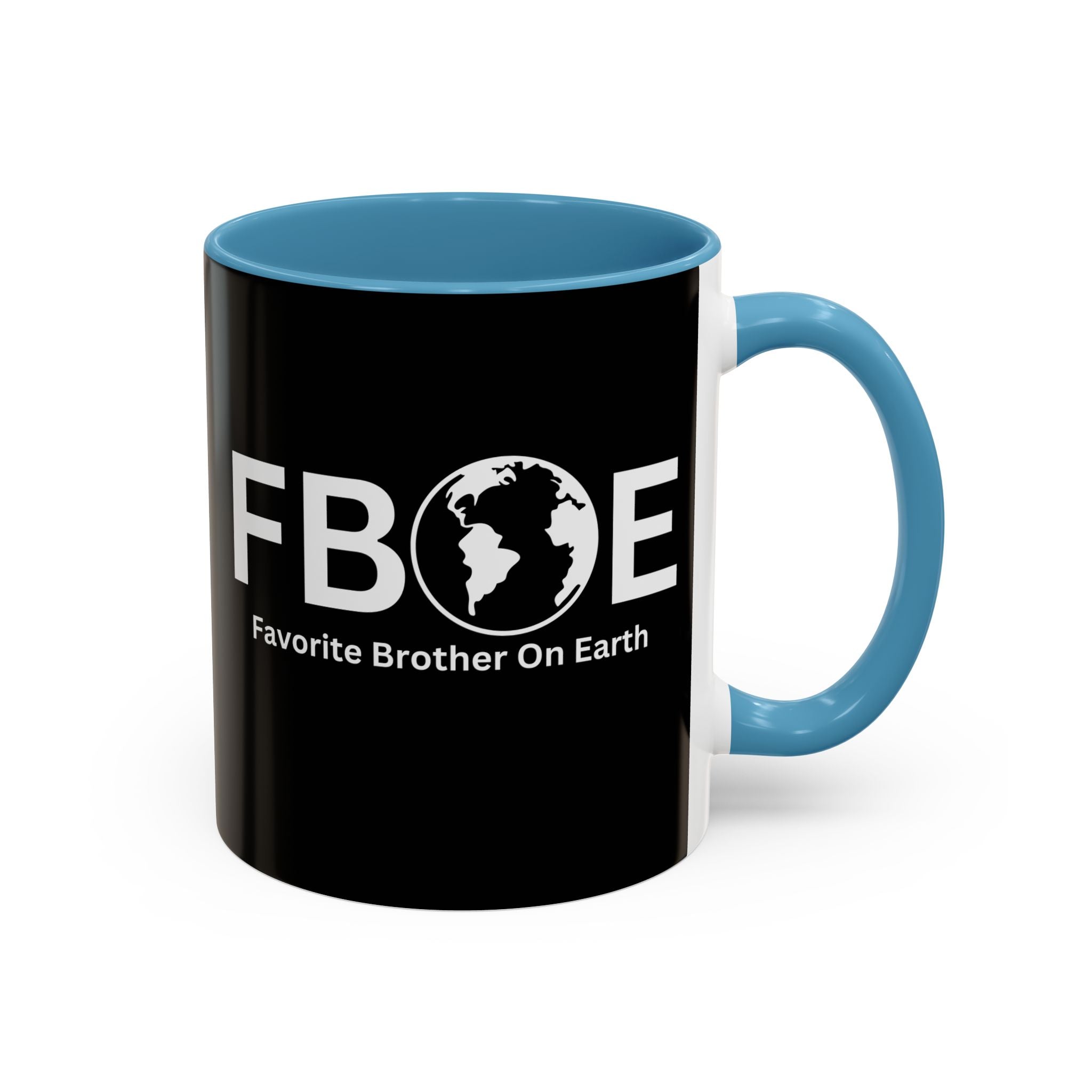 Favorite Brother On Earth (FBOE) Accent Coffee Mug (11oz, 15oz)