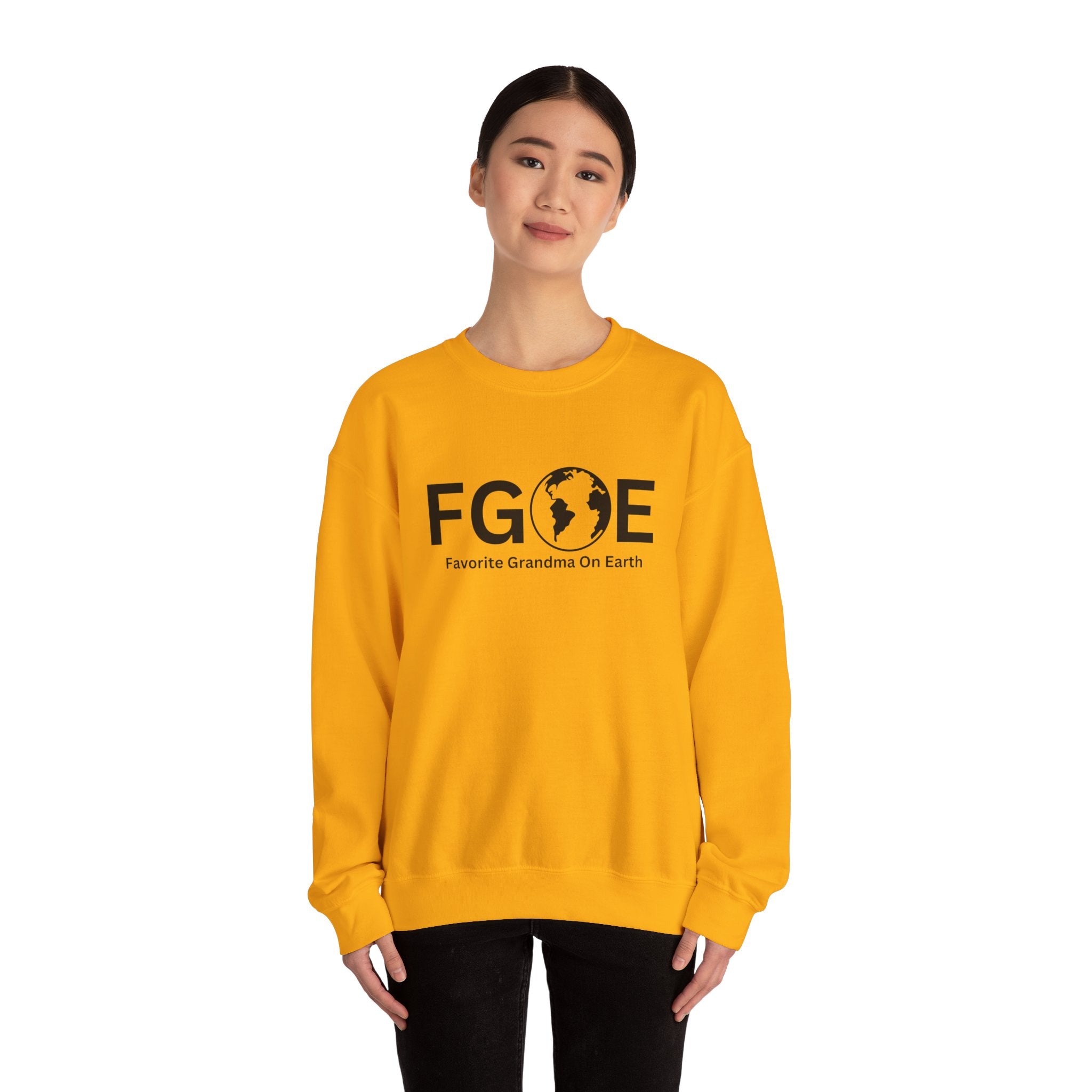 Favorite Grandma On Earth (FGOE) Unisex Heavy Blend Crewneck Sweatshirt - Cozy and Ethical Sweatshirt for All Seasons