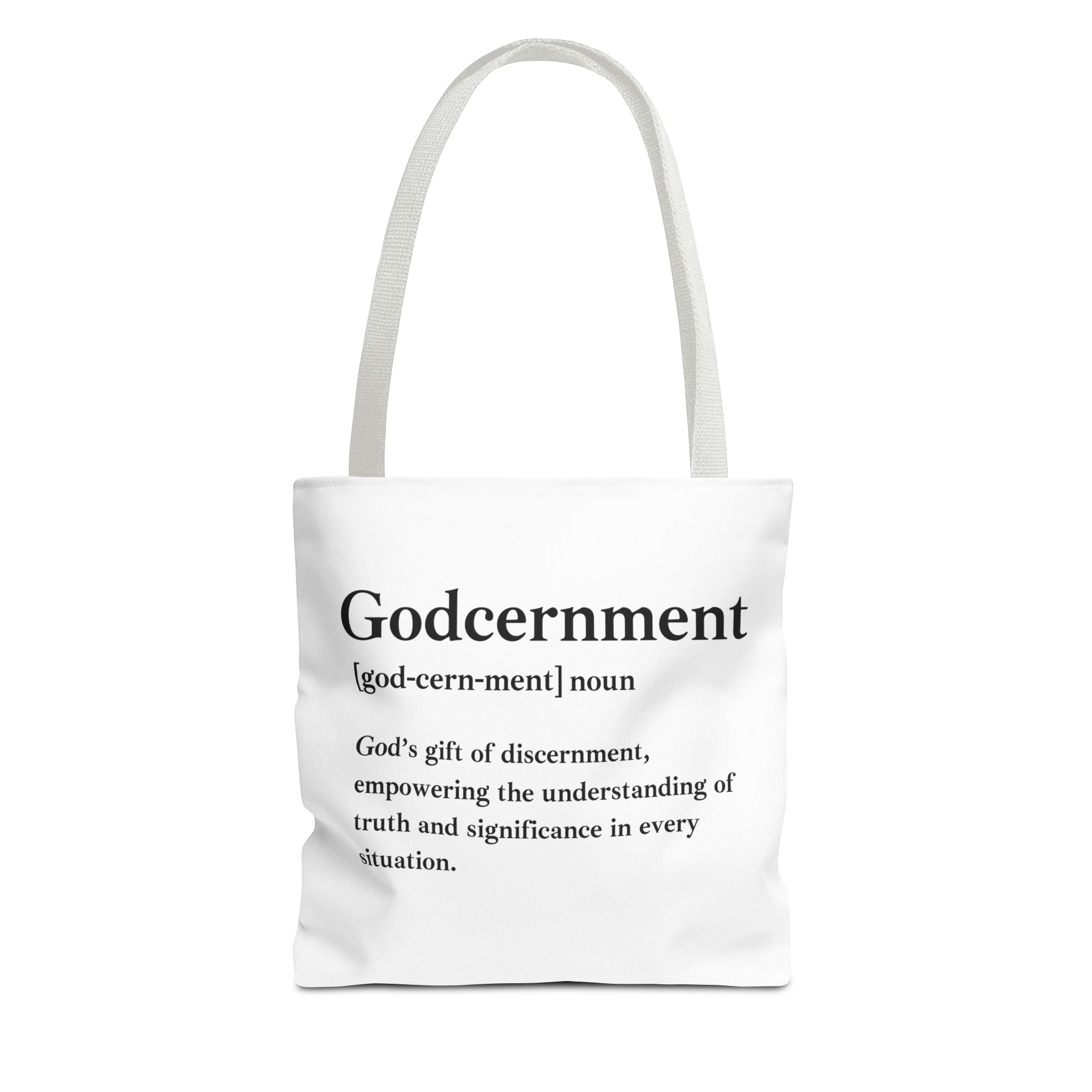 Godcernment Tote Bag - Custom Printed Stylish and Functional Tote