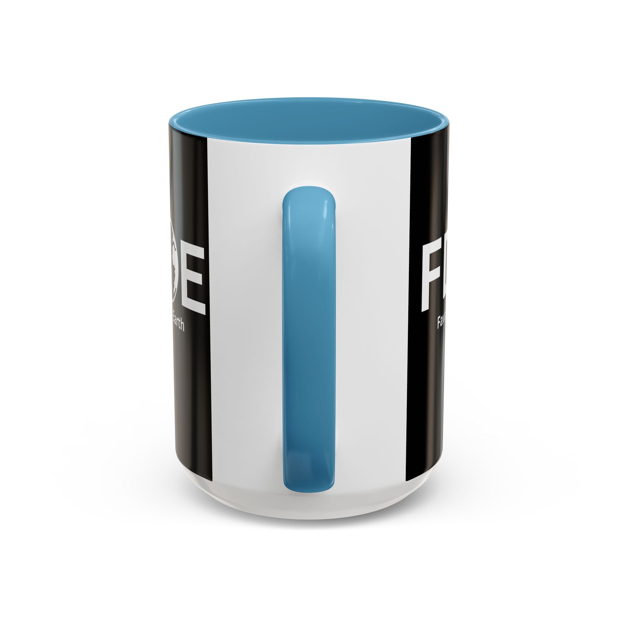 Favorite Dad On Earth (FDOE) Accent Coffee Mug (11oz, 15oz)