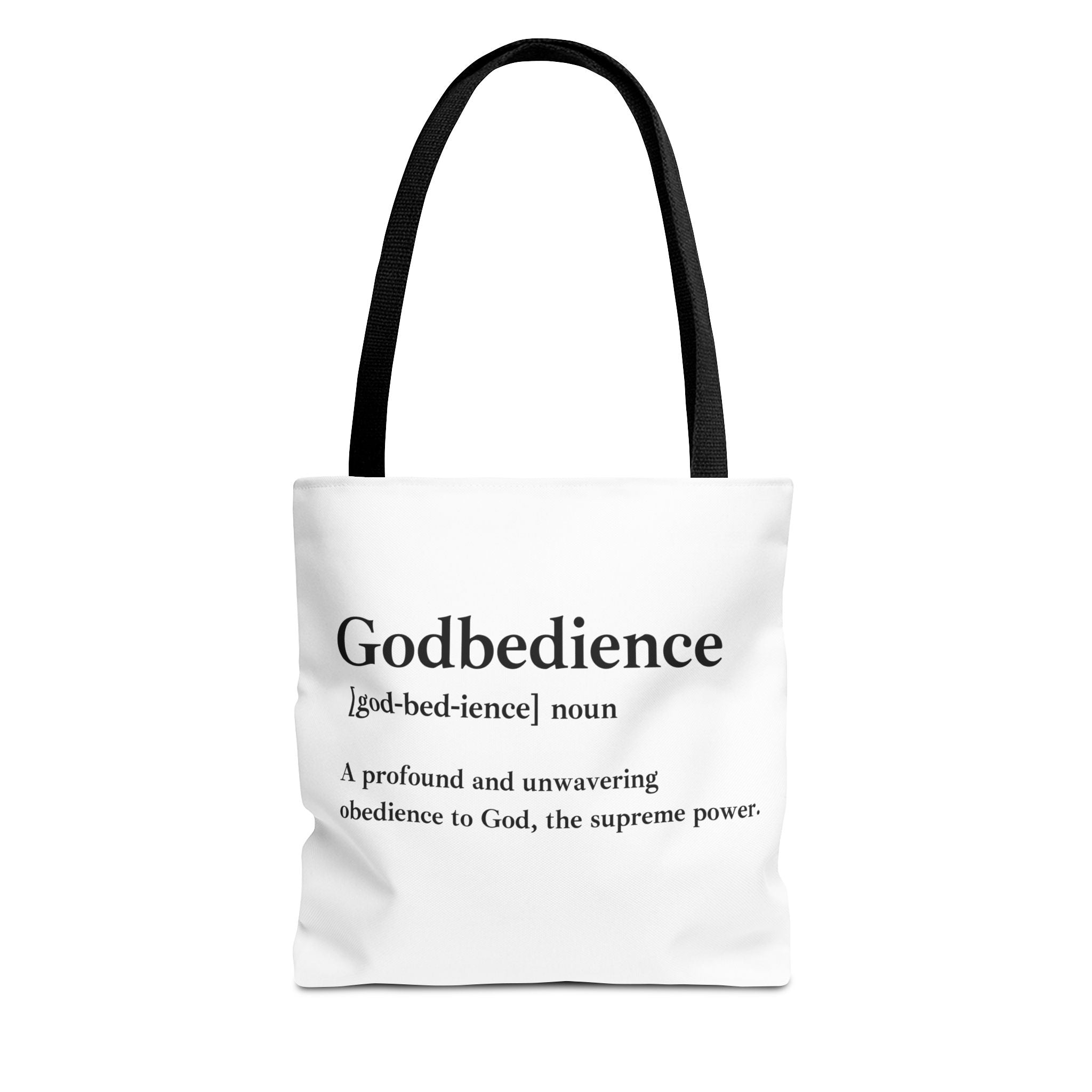 Godbedience Tote Bag - Custom Printed Stylish and Functional Tote
