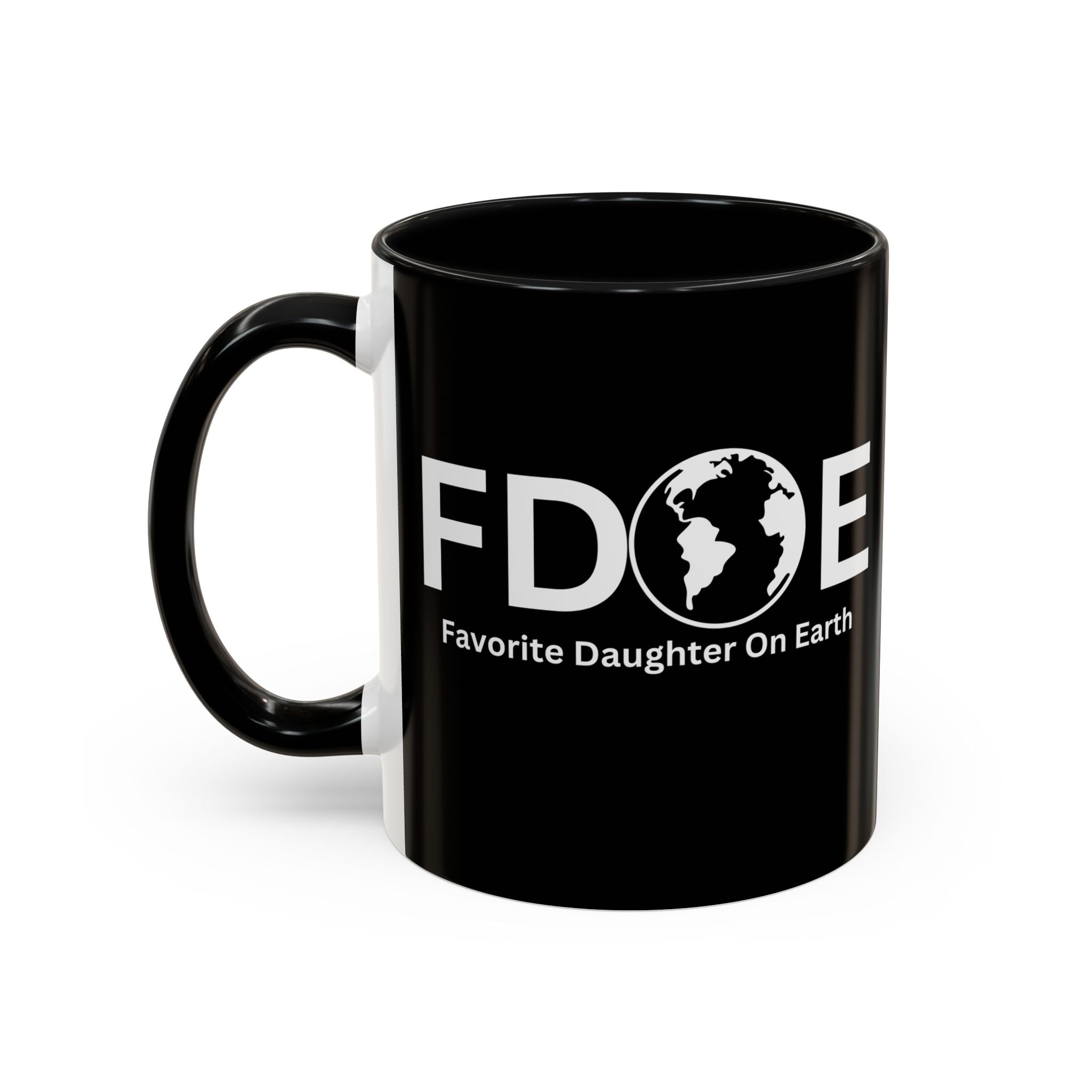 Favorite Daughter On Earth (FDOE) Accent Coffee Mug (11oz, 15oz)