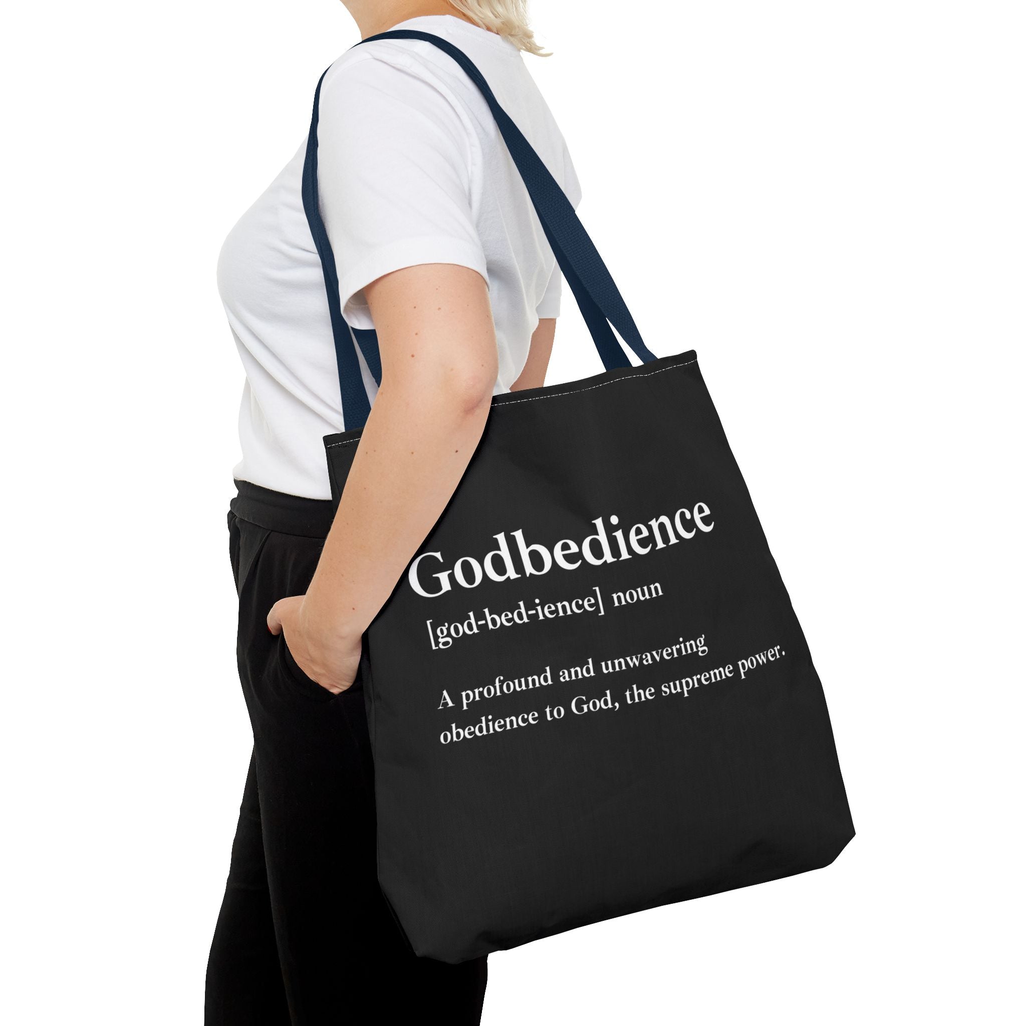 Godbedience Tote Bag - Custom Printed Stylish and Functional Tote