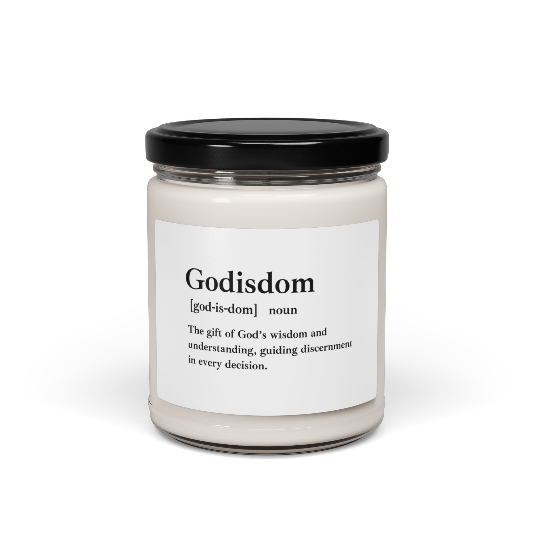 Godisdom Scented Soy Candle - 9oz Natural Wax Candle with Custom Label
