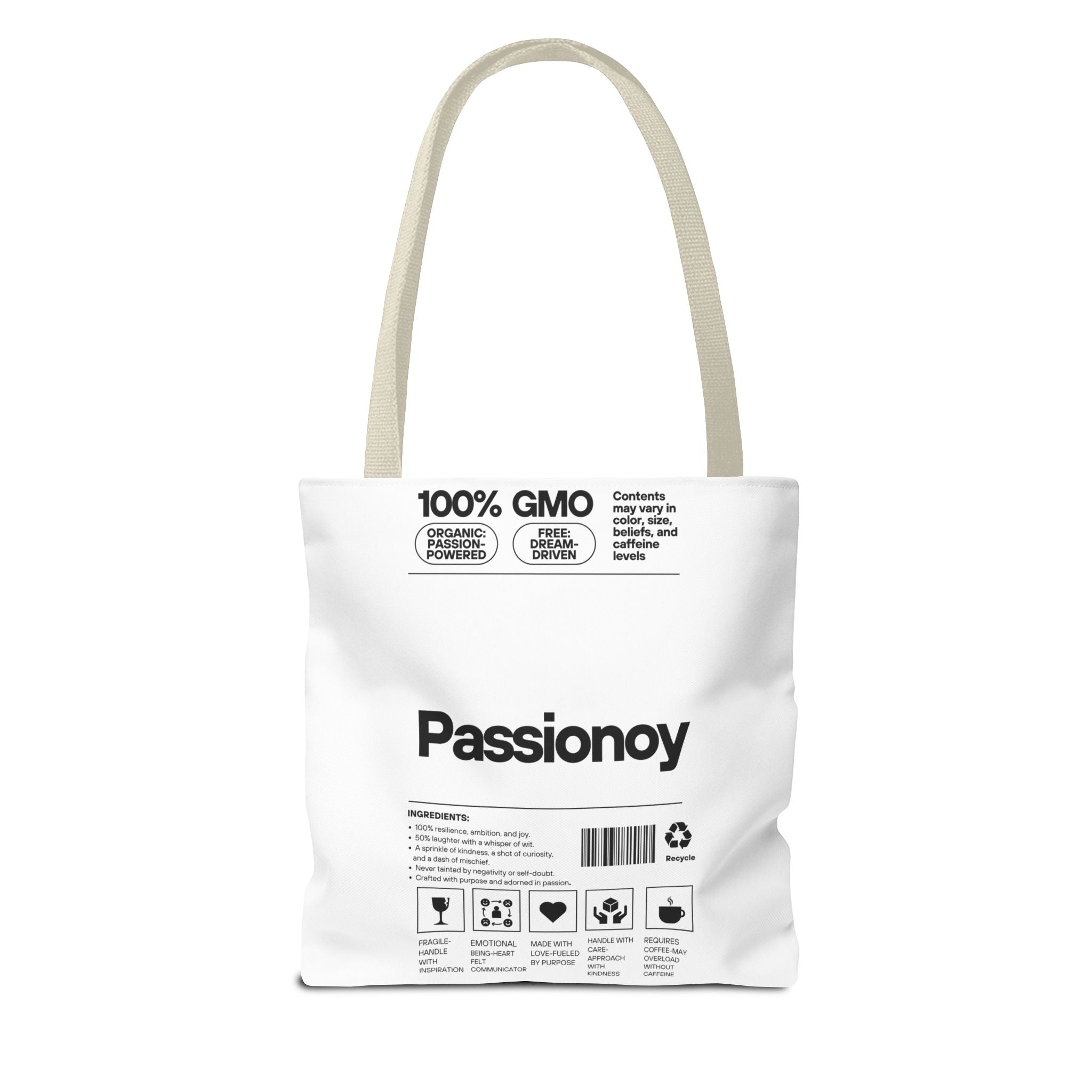 Passionoy Label Tote Bag - Custom Printed Stylish and Functional Tote