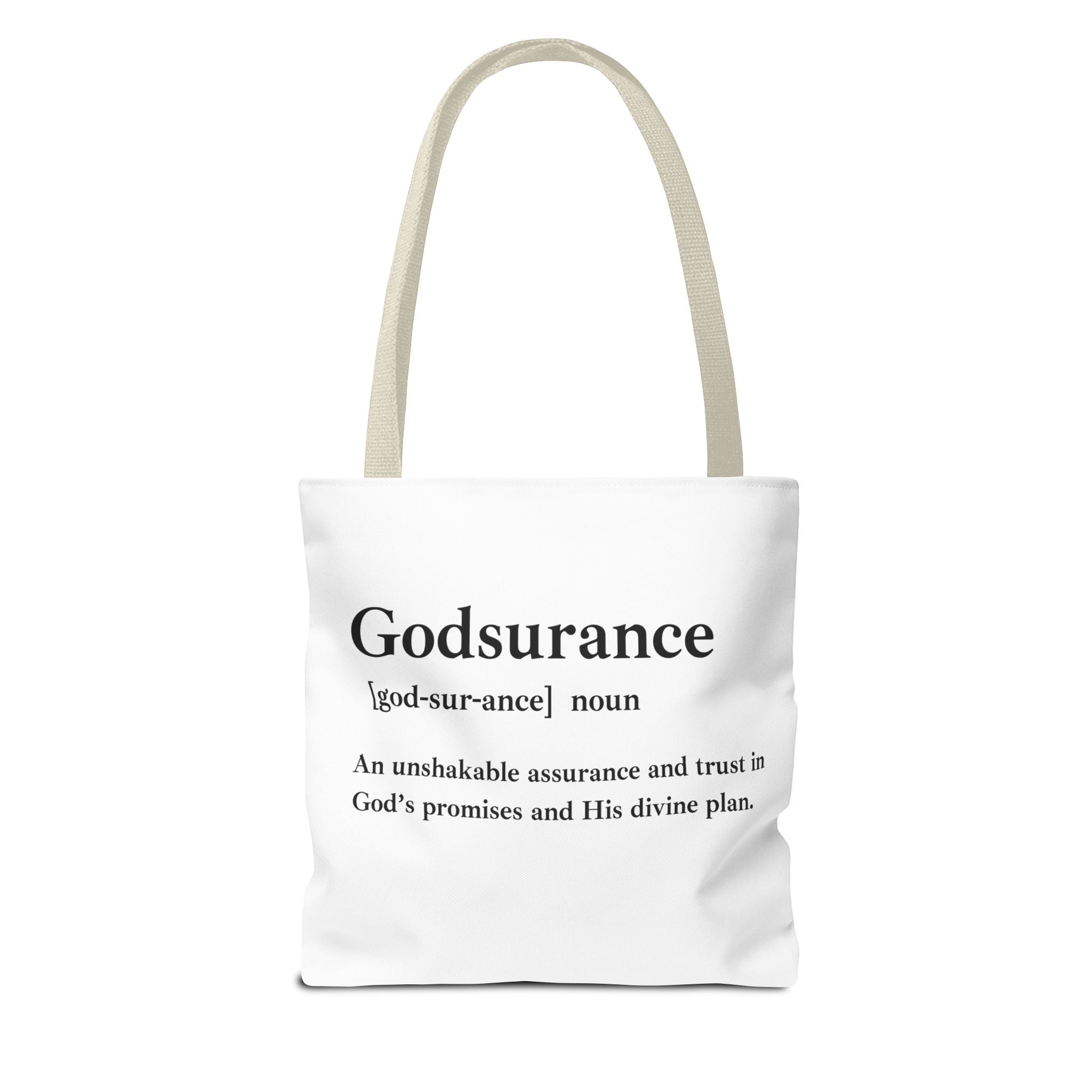 Godsurance Tote Bag - Custom Printed Stylish and Functional Tote