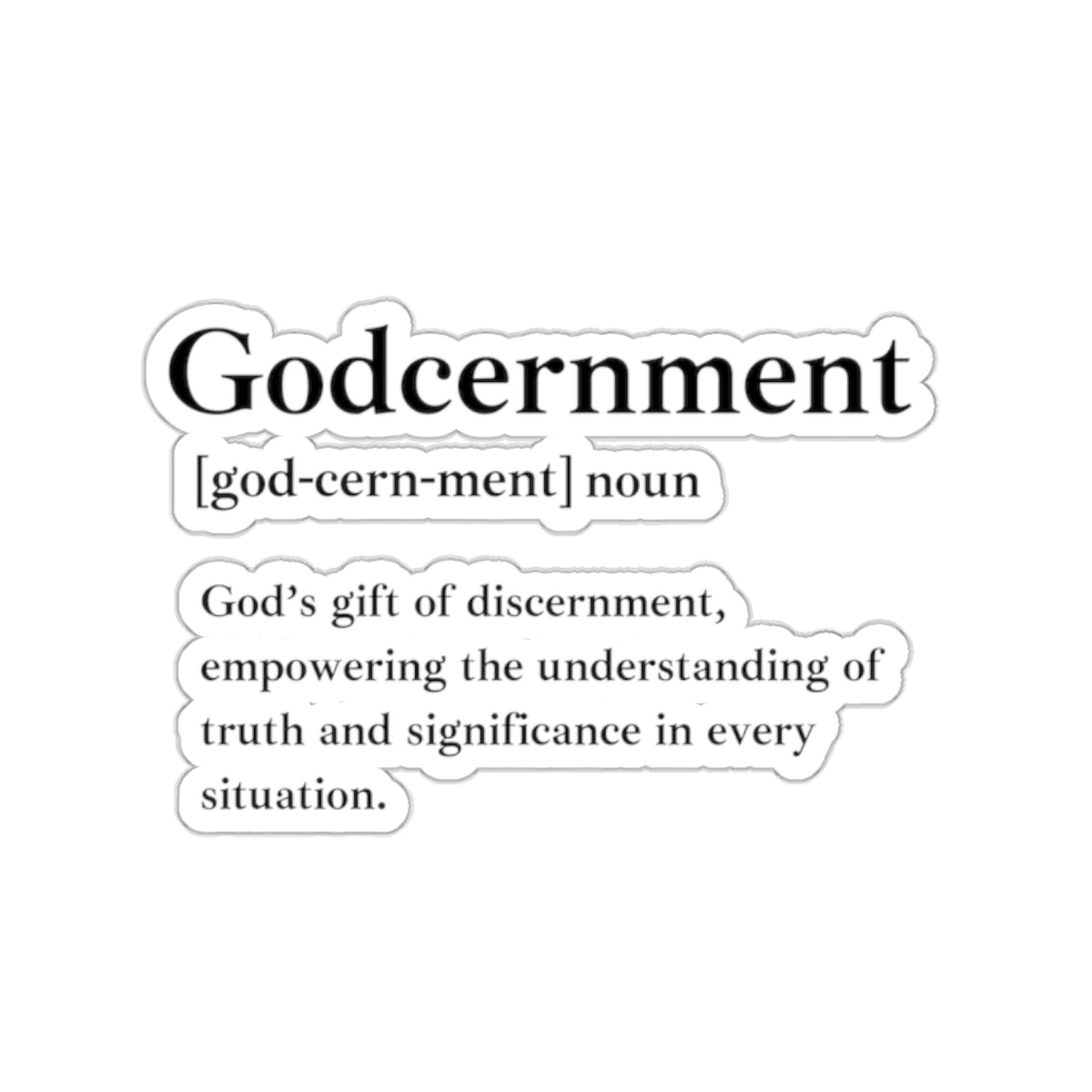 Godcernment Kiss-Cut Stickers - Custom Vinyl Stickers for Creative Decor