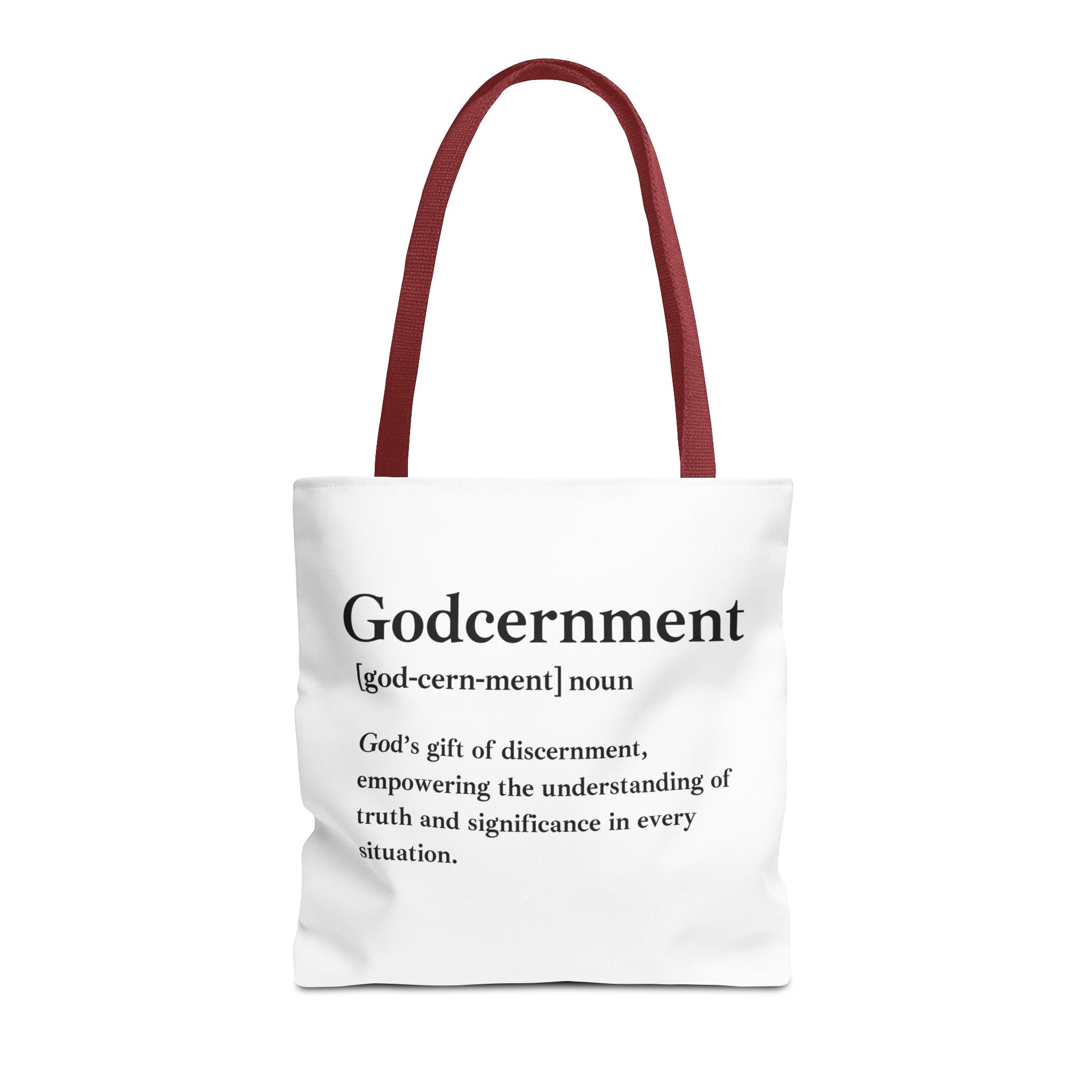 Godcernment Tote Bag - Custom Printed Stylish and Functional Tote