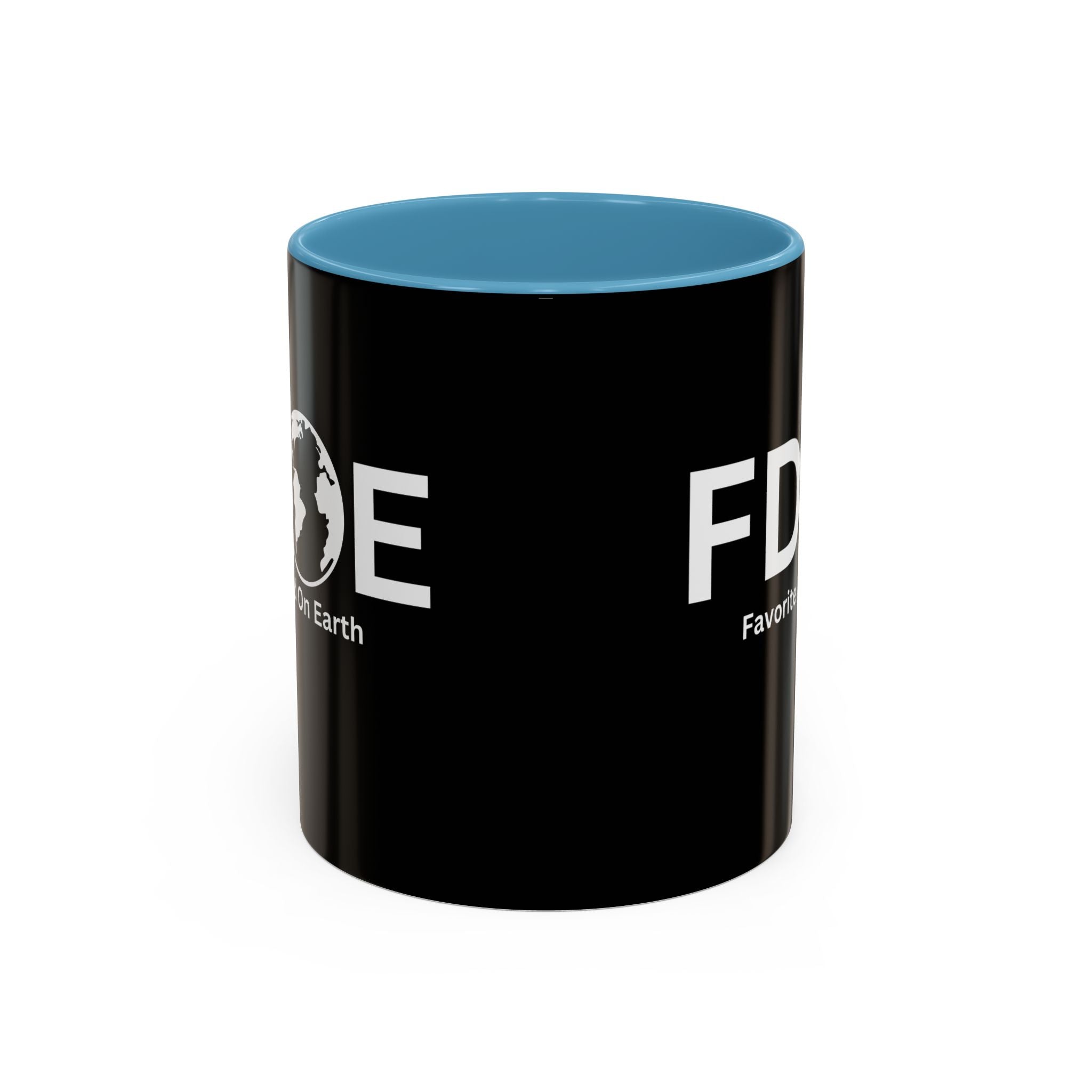 Favorite Dad On Earth (FDOE) Accent Coffee Mug (11oz, 15oz)