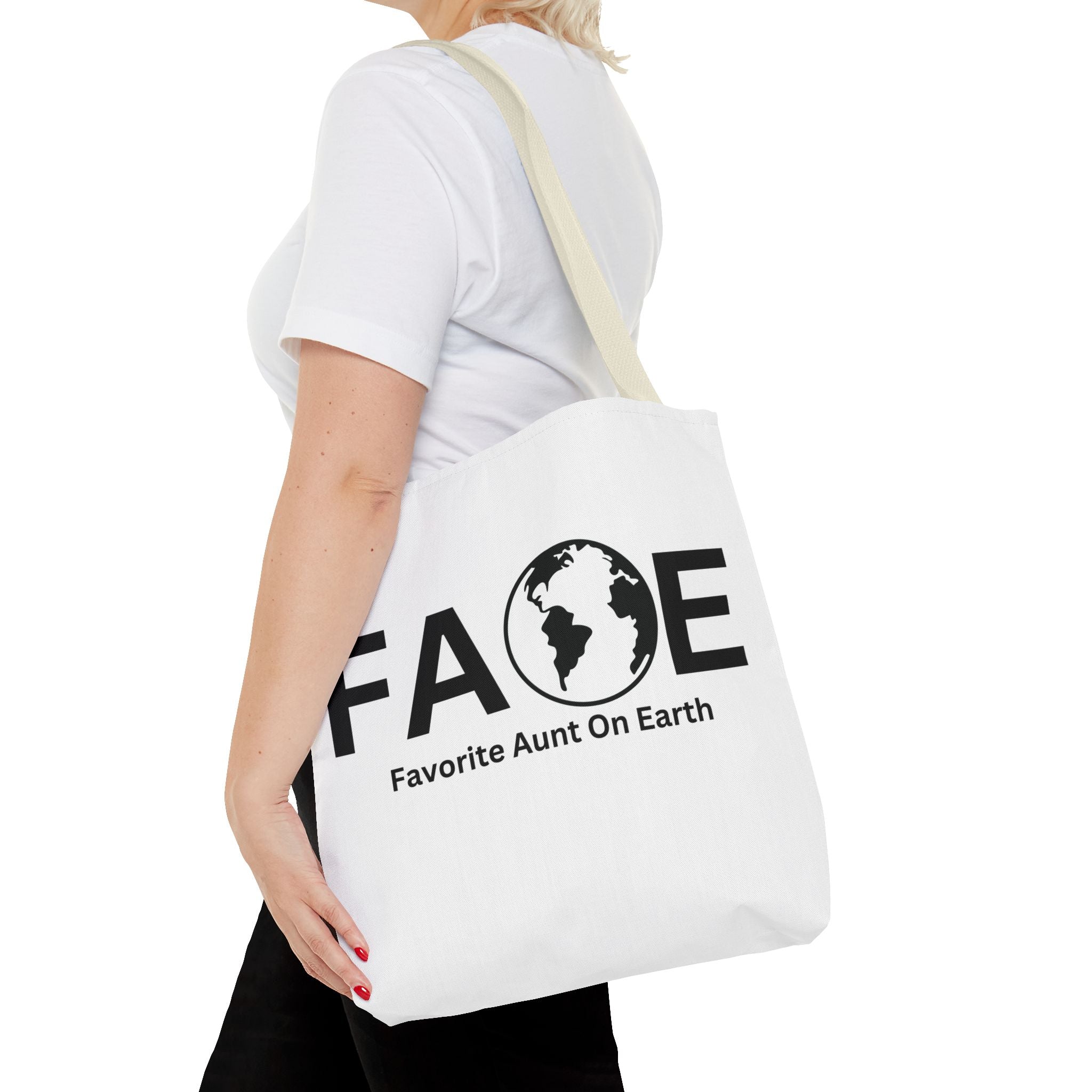 Favorite Aunt On Earth (FAOE) Tote Bag - Custom Printed Stylish and Functional Tote