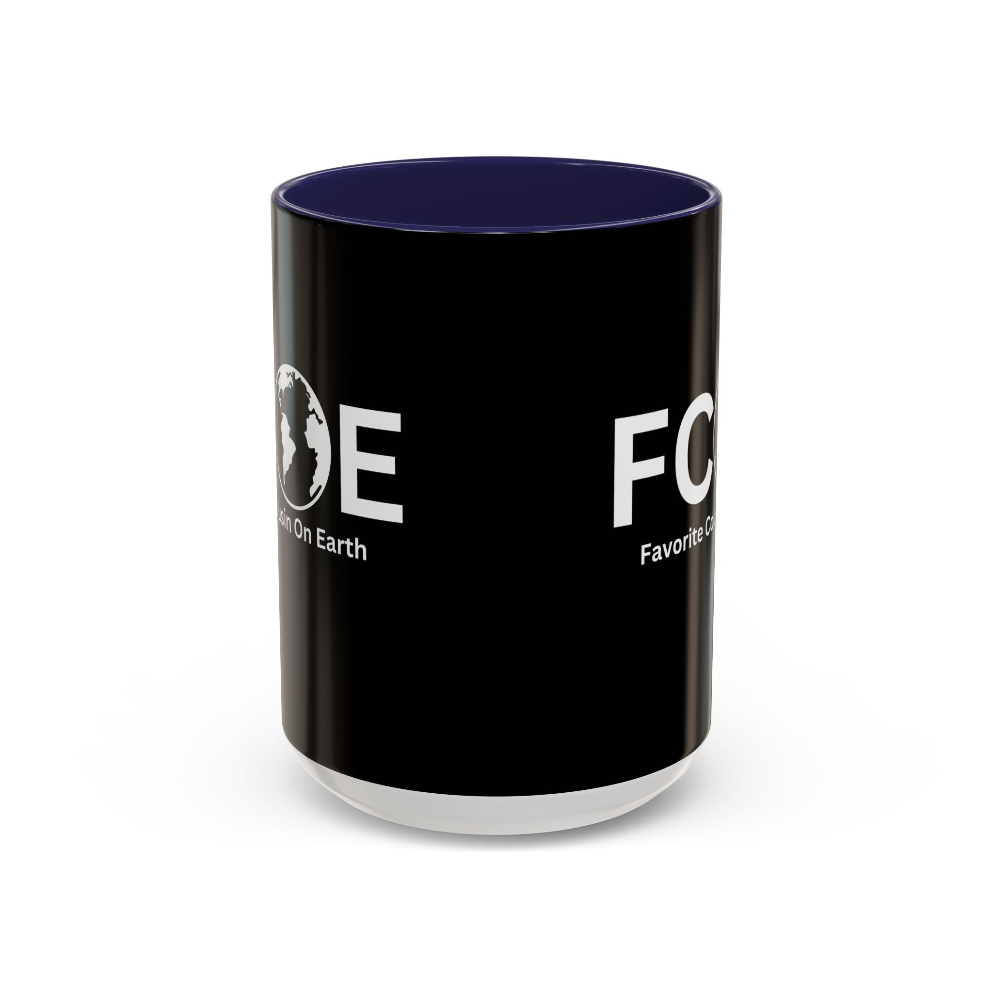 Favorite Cousin On Earth (FCOE) Accent Coffee Mug (11oz, 15oz)