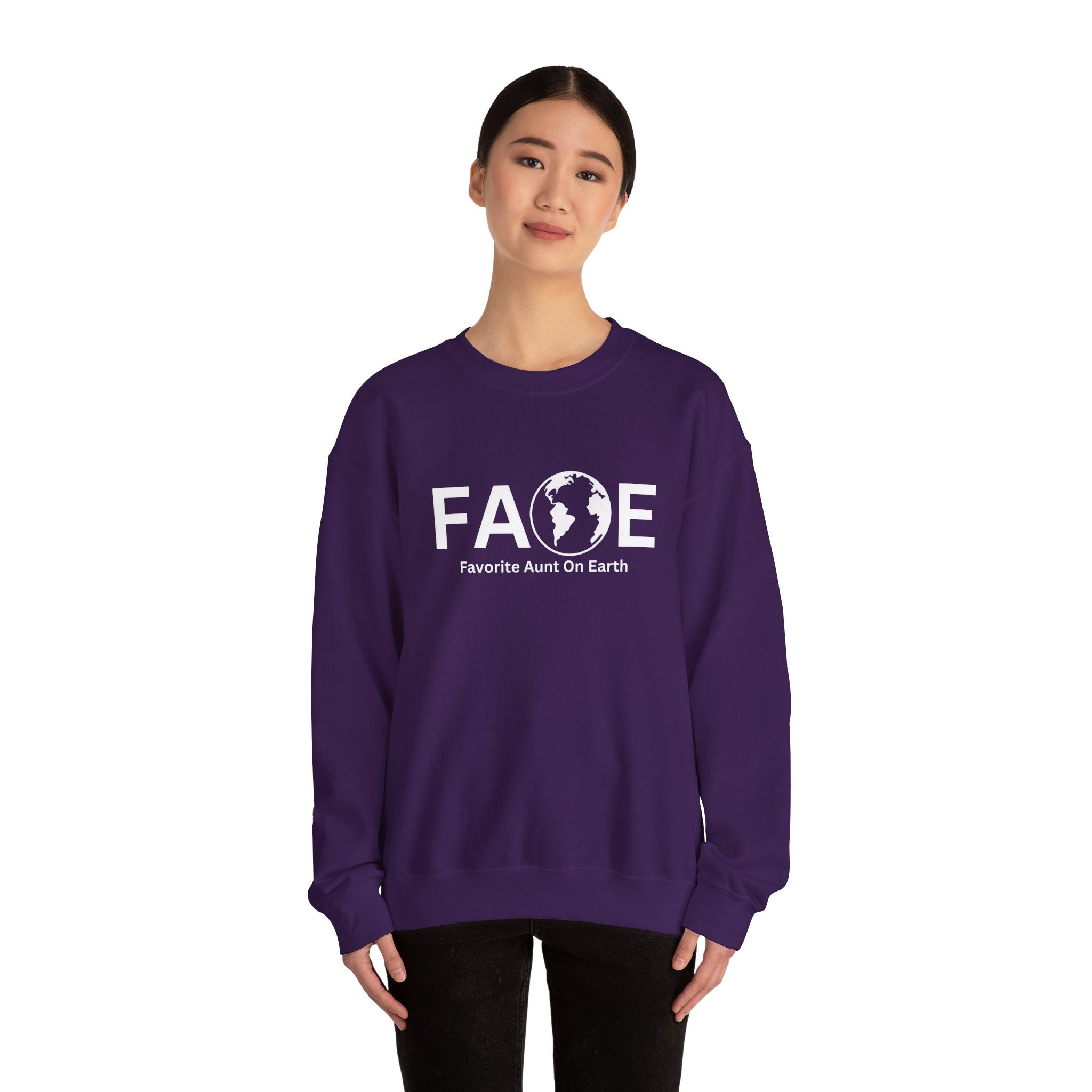 Favorite Aunt On Earth (FAOE) - Unisex Heavy Blend Crewneck Sweatshirt