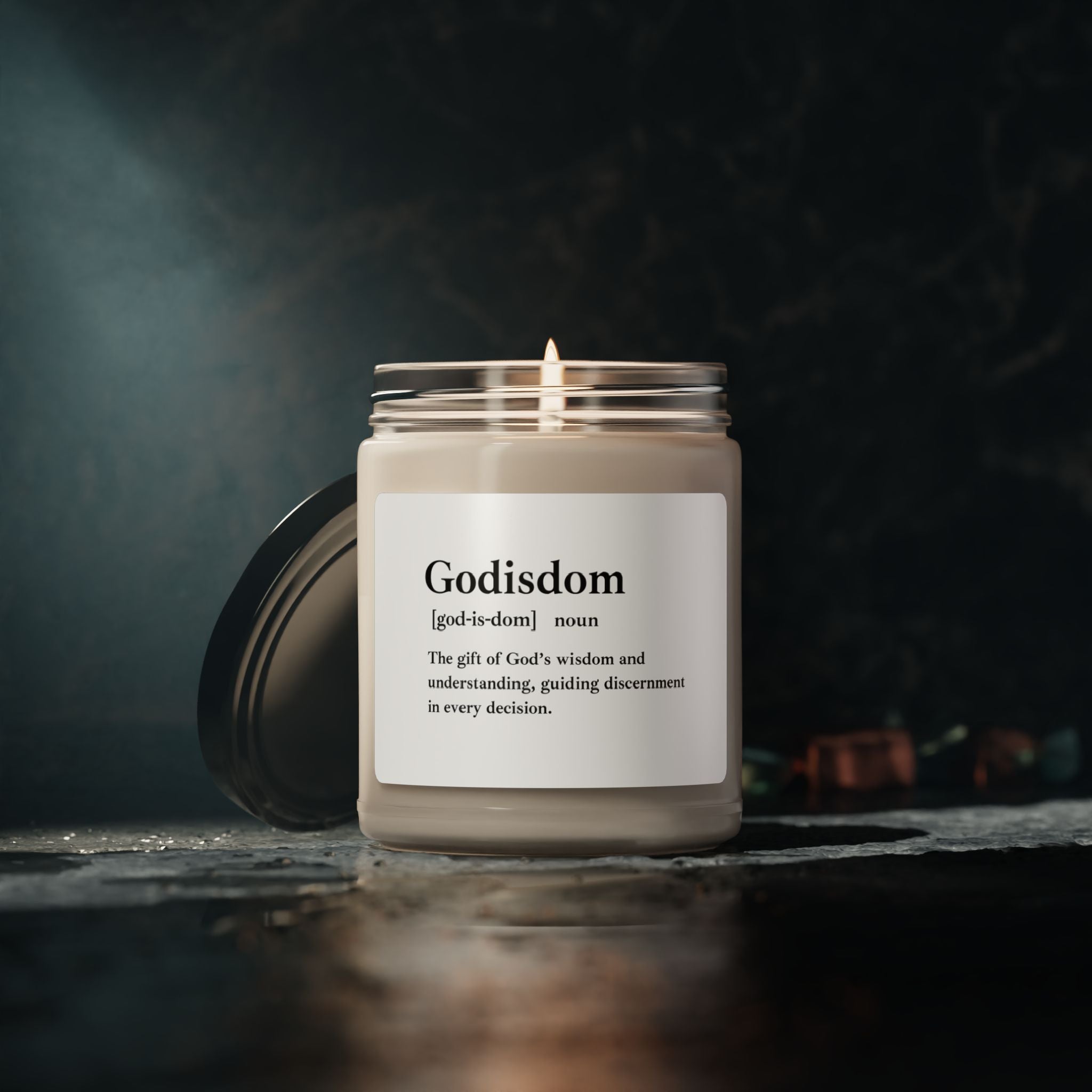 Godisdom Scented Soy Candle - 9oz Natural Wax Candle with Custom Label