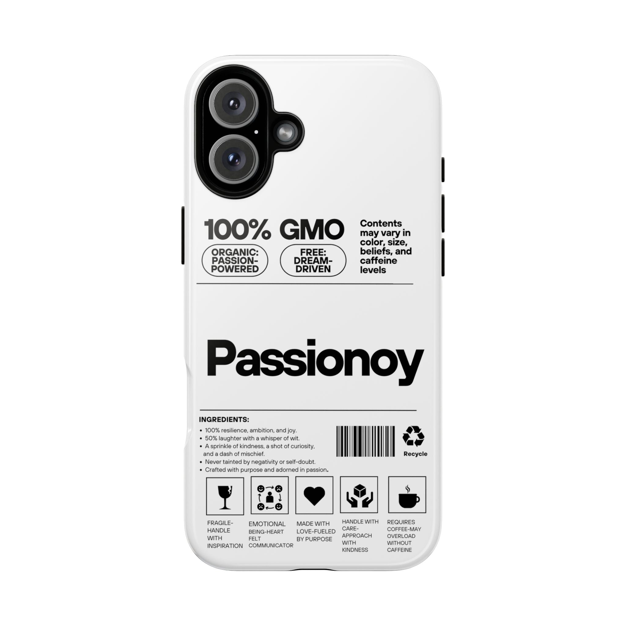 Passionoy Label Tough Cases - Custom Protective Phone Cases for iPhone, Samsung Galaxy, and Google Pixel