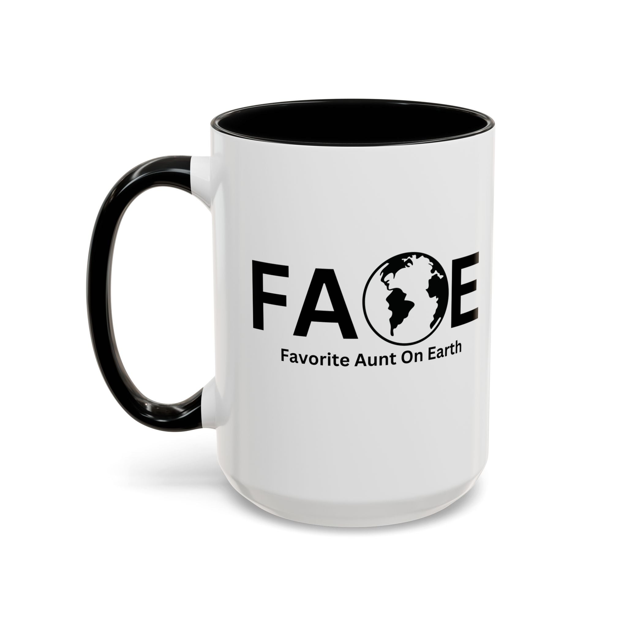 Favorite Aunt On Earth (FAOE) Accent Coffee Mug (11oz, 15oz)