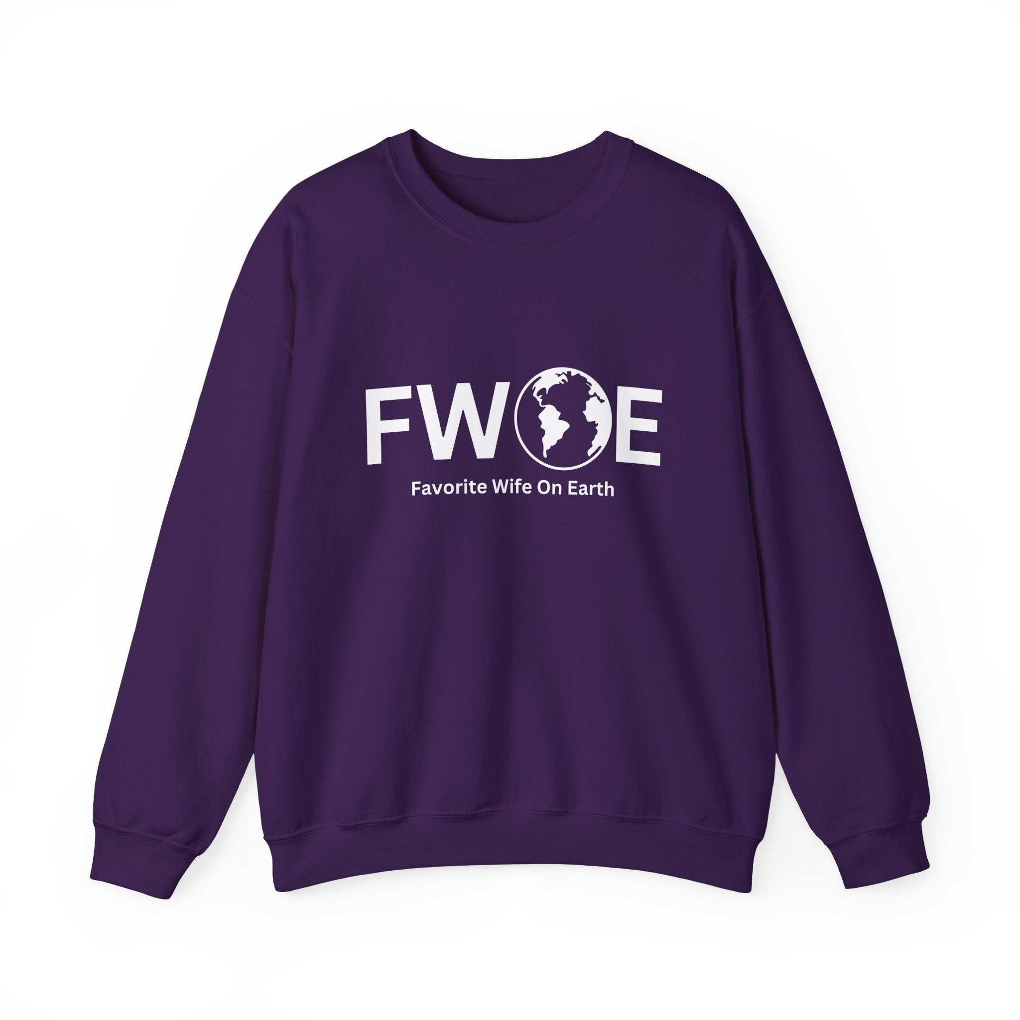 Favorite Wife On Earth (FWOE) Crewneck Sweatshirt - Cozy and Stylish Hoodie for Cold Days