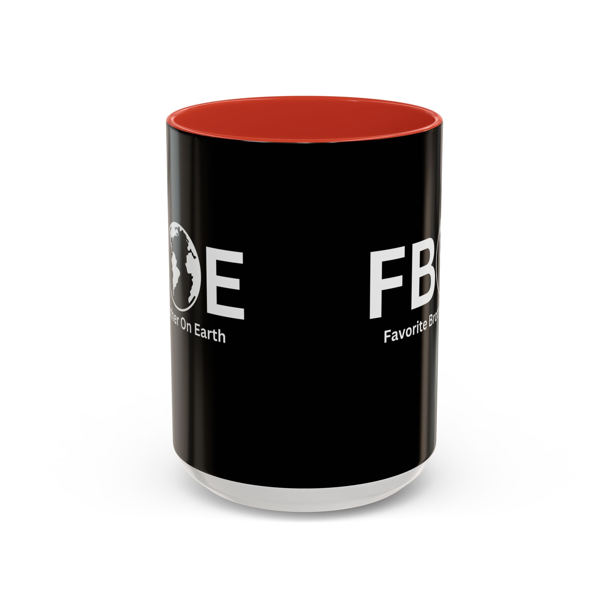 Favorite Brother On Earth (FBOE) Accent Coffee Mug (11oz, 15oz)